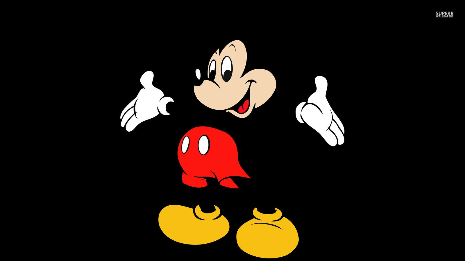 Topolino vintage sfondo nero, 1600x900 900p, iMac