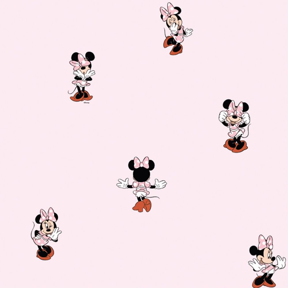 Minnie Mouse pattern rosa, Disney, 1000x1000 HD, Laptop