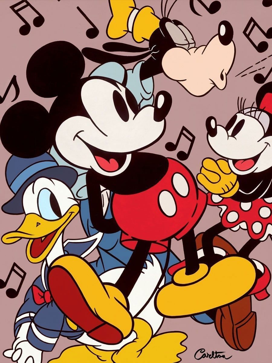Topolino e amici Disney vintage, classici d'animazione, 900x1200 Full HD Verticale, iPhone