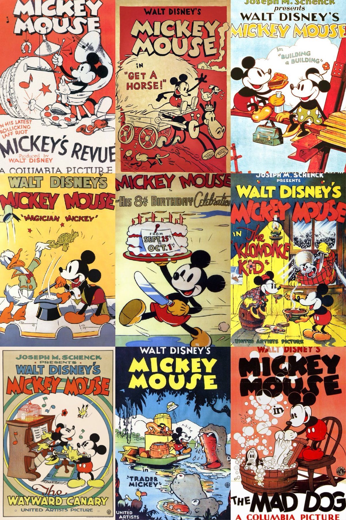 Poster vintage Topolino Disney, 1200x1800 Full HD Verticale, iPhone