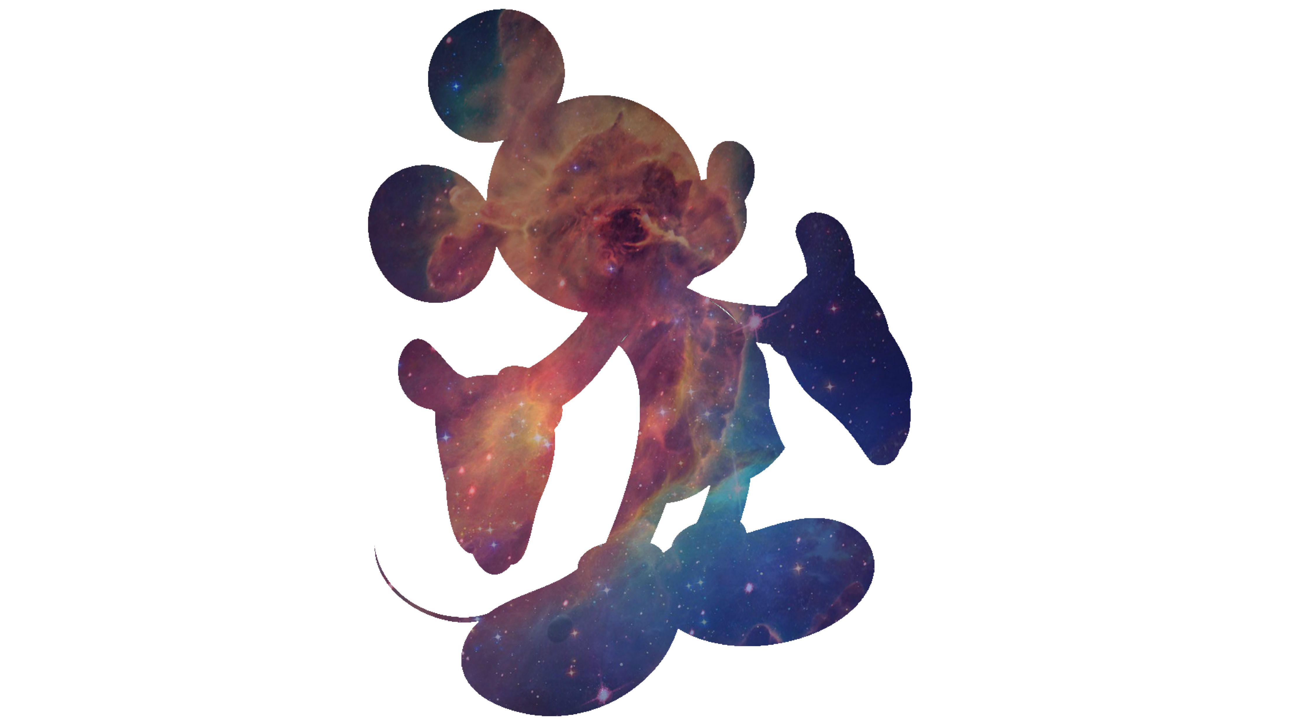 Topolino silhouette galassia colorata, 1080x1920 Full HD Verticale, Samsung Galaxy