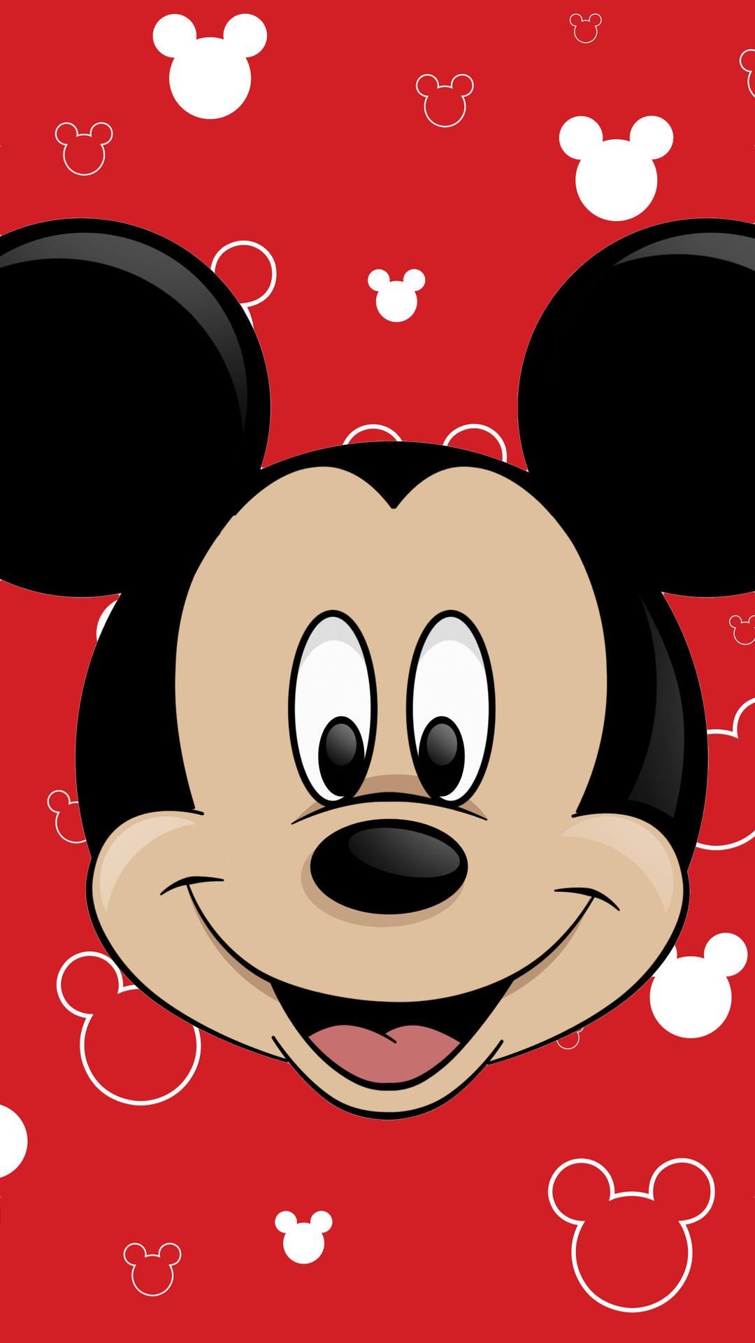 Topolino faccia sfondo rosso, 1080x1920 Full HD Verticale, Samsung Galaxy