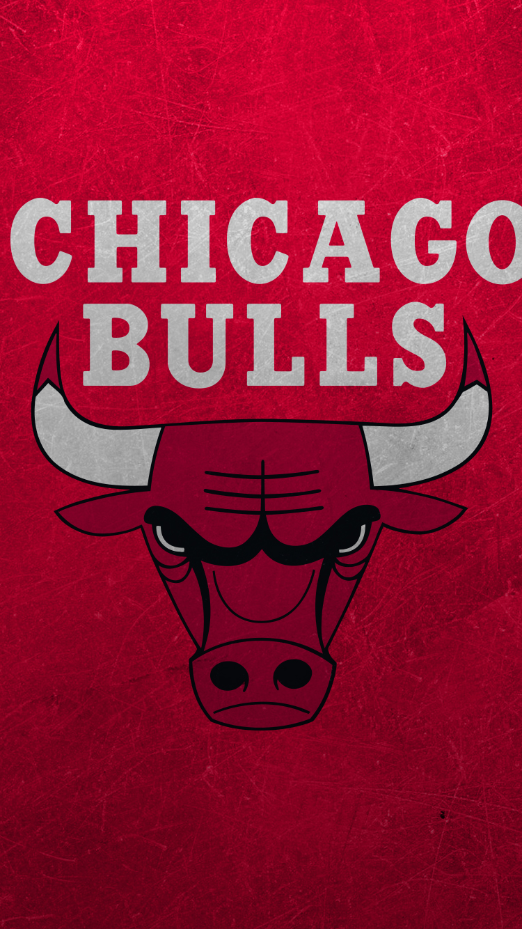 Logo Chicago Bulls rosso, 750x1334 Full HD Verticale, iPhone