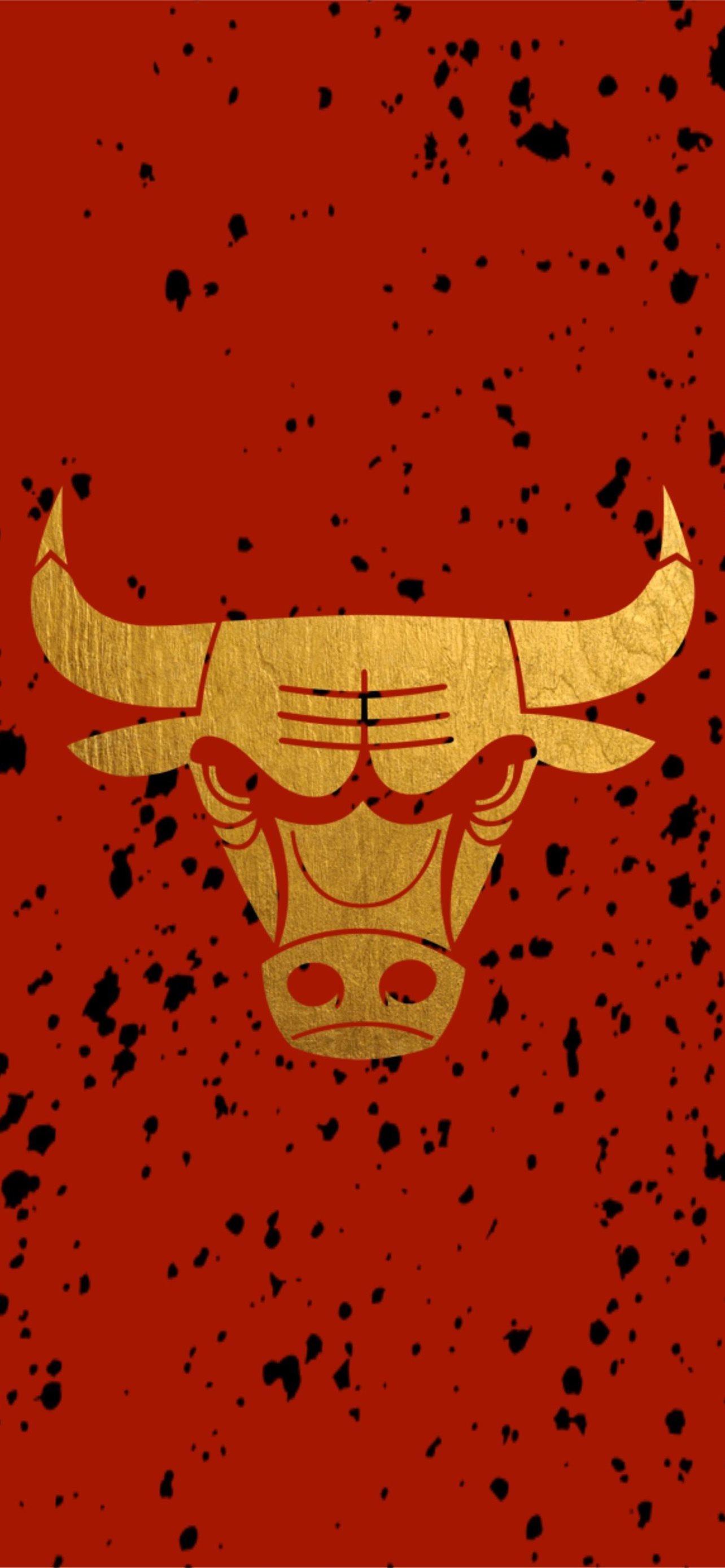 Toro dorato su rosso, 1284x2778 Full HD Verticale, Smartphone