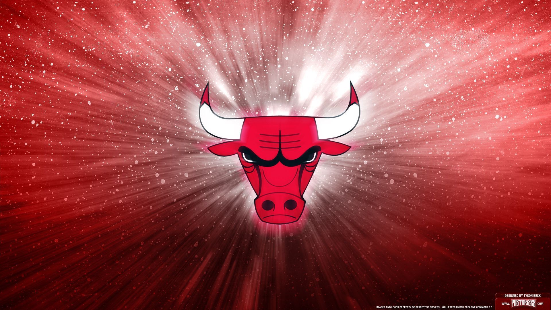Logo Chicago Bulls rosso, 1920x1080 Full HD 1080p, PC
