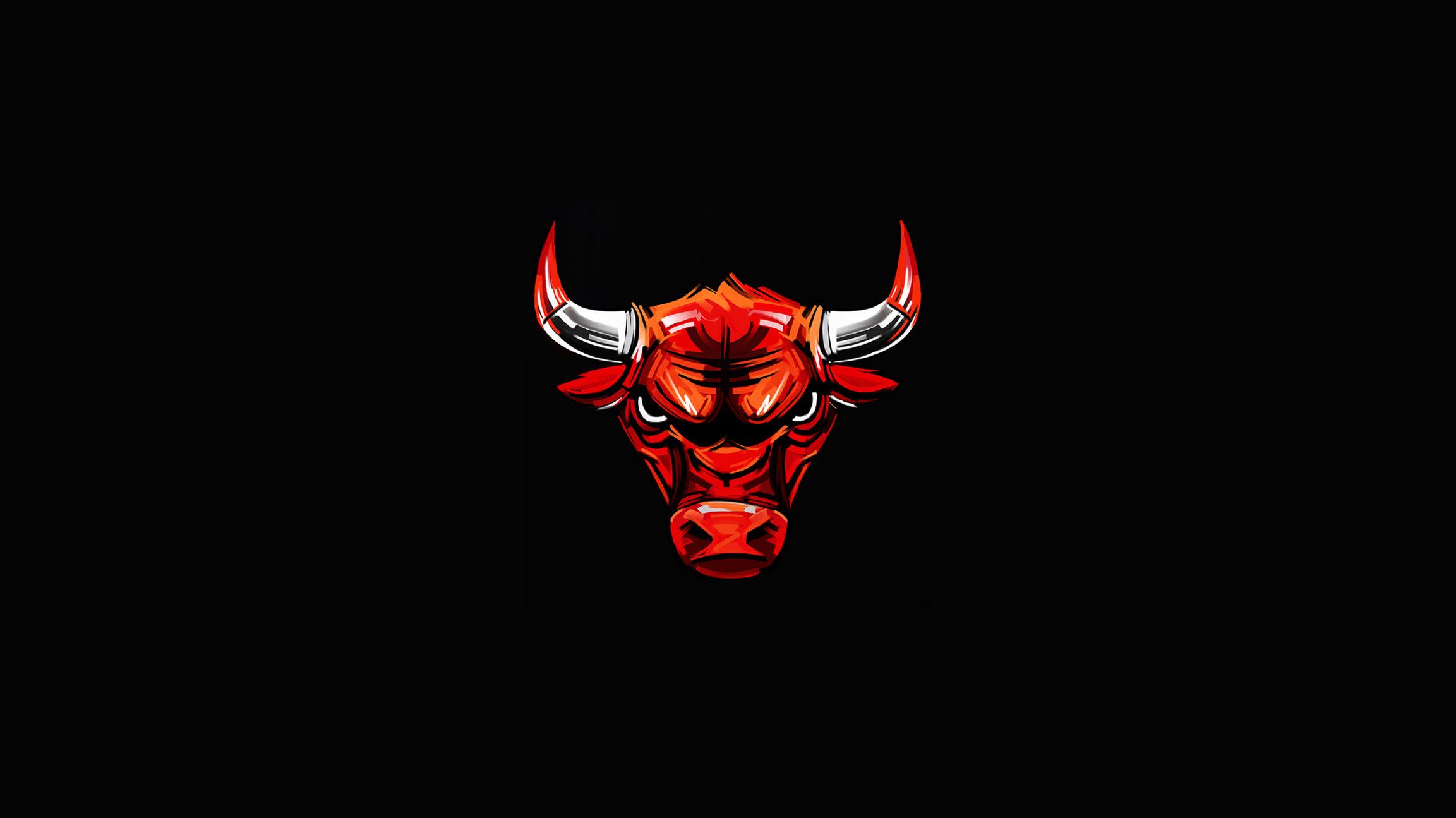 Logo toro rosso Chicago Bulls, NBA, 2305x1295 alta risoluzione, Laptop