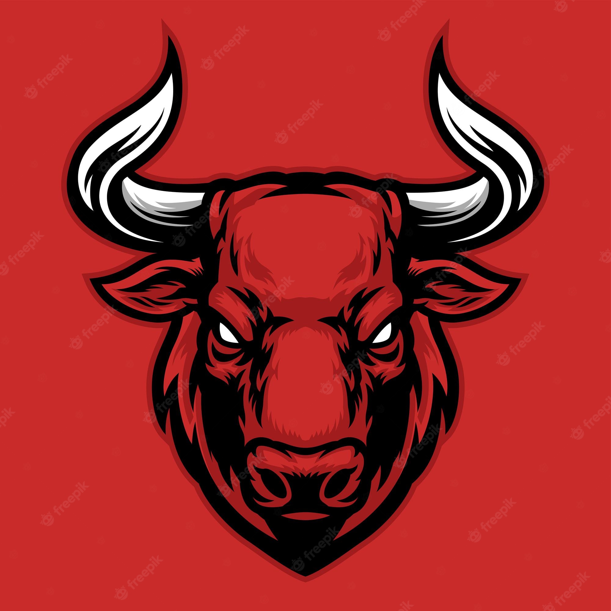 Logo testa di toro rossa, 2000x2000 Hi-Res, Desktop