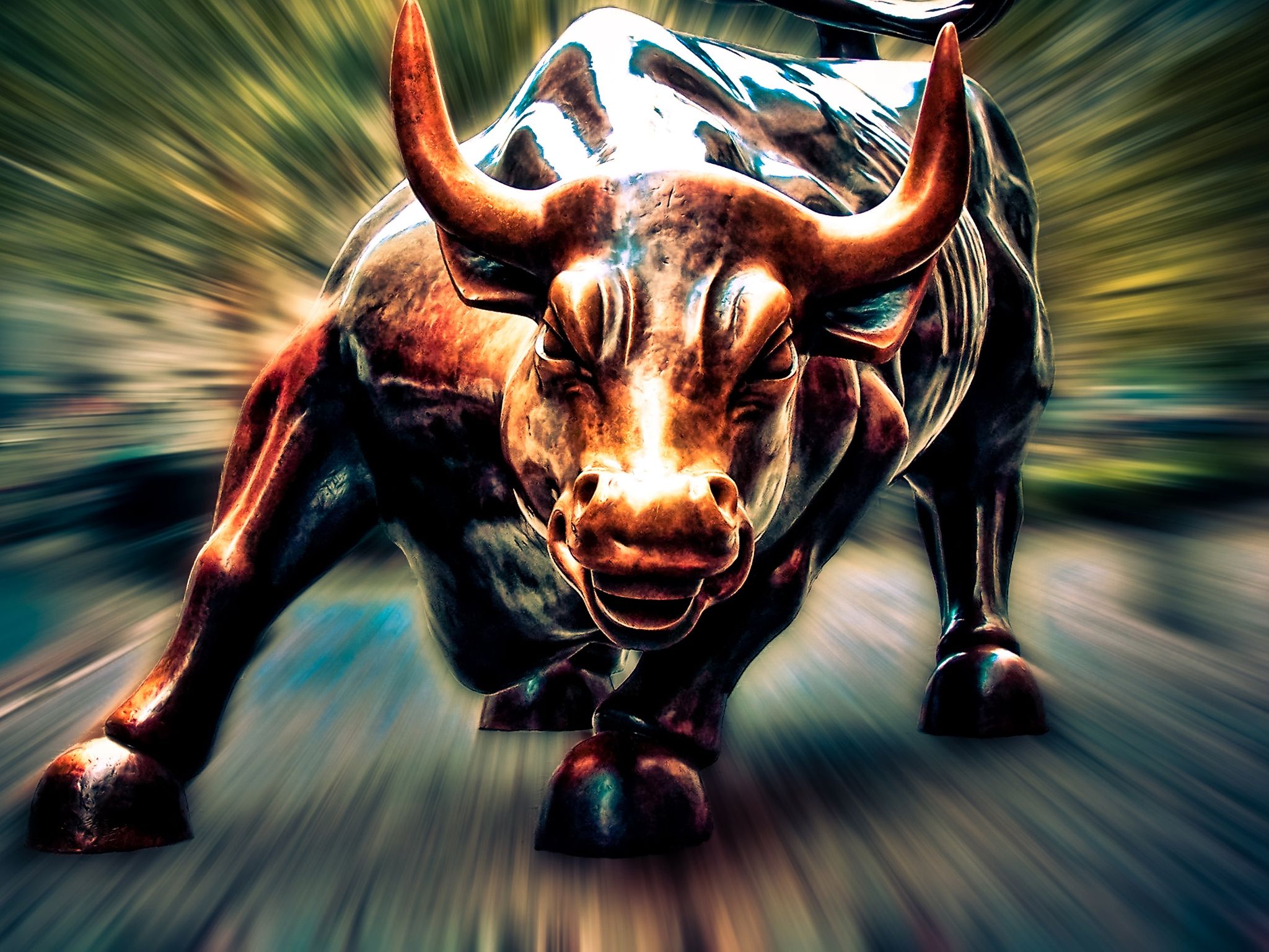Toro di Wall Street bronzo, 2048x1536 2K, Laptop