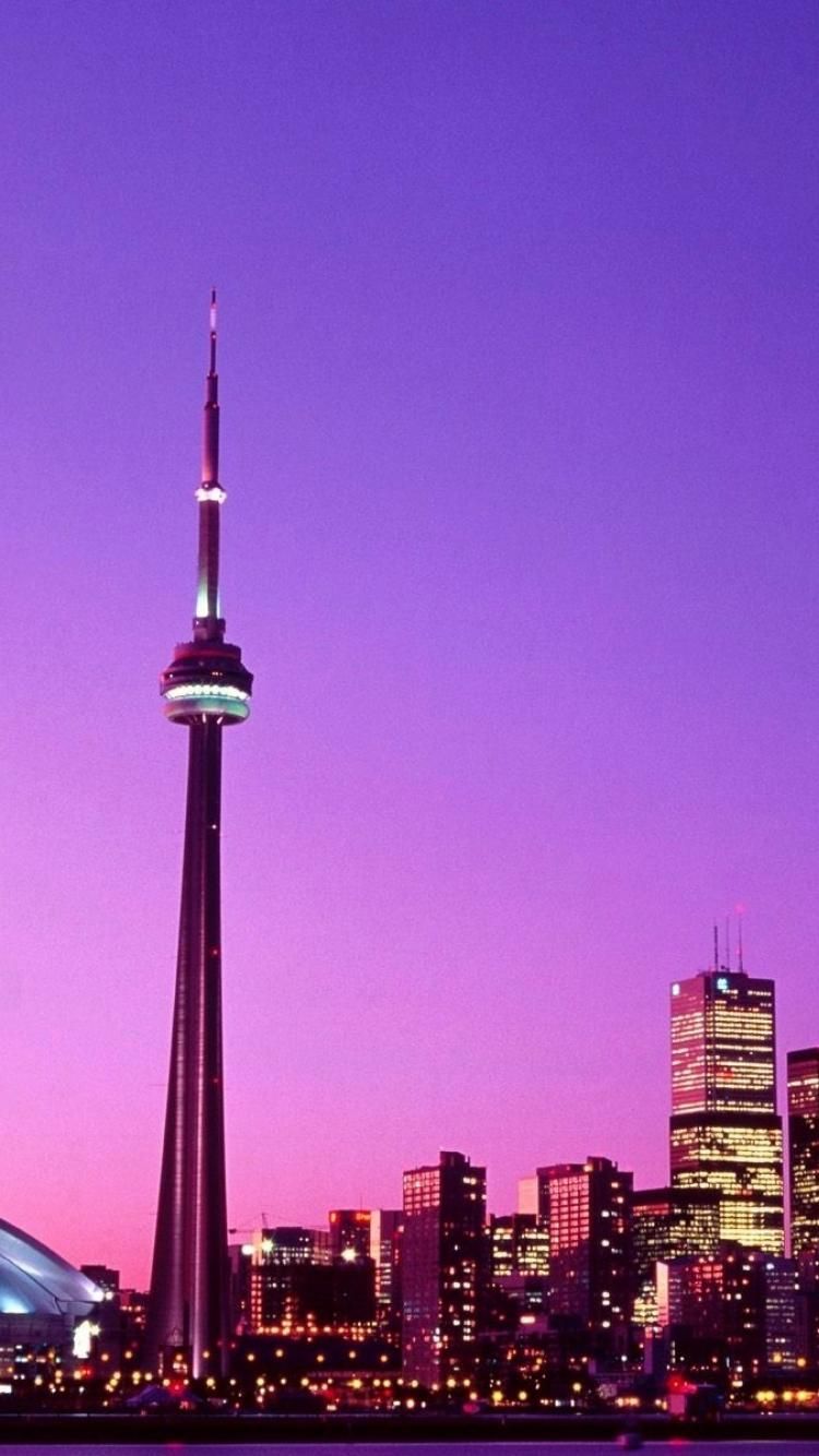 CN Tower Toronto skyline, 750x1334 Full HD Verticale, iPhone