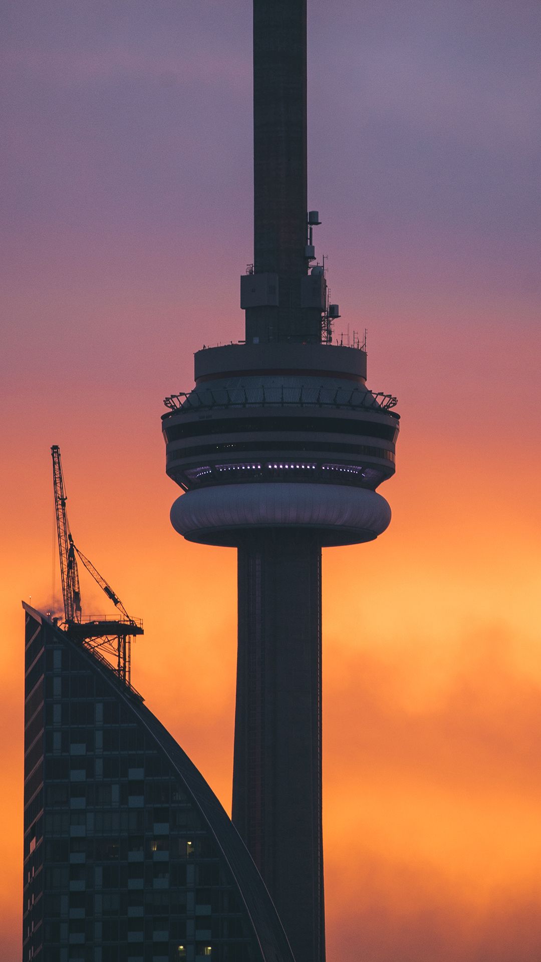CN Tower al tramonto, 1080x1920 Verticale, Telefono