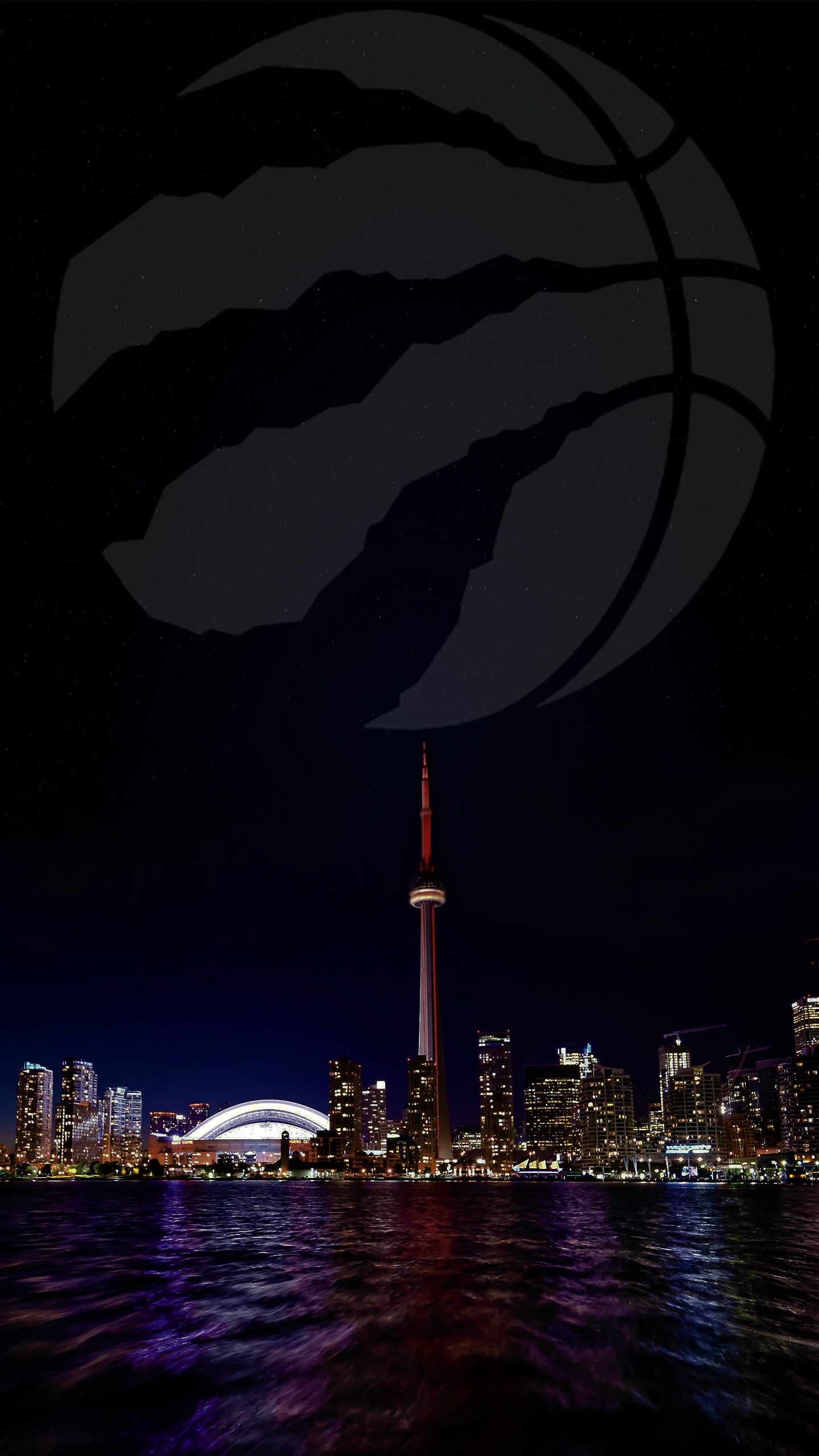Skyline Toronto logo Raptors, 1440x2560 Verticale, Mobile