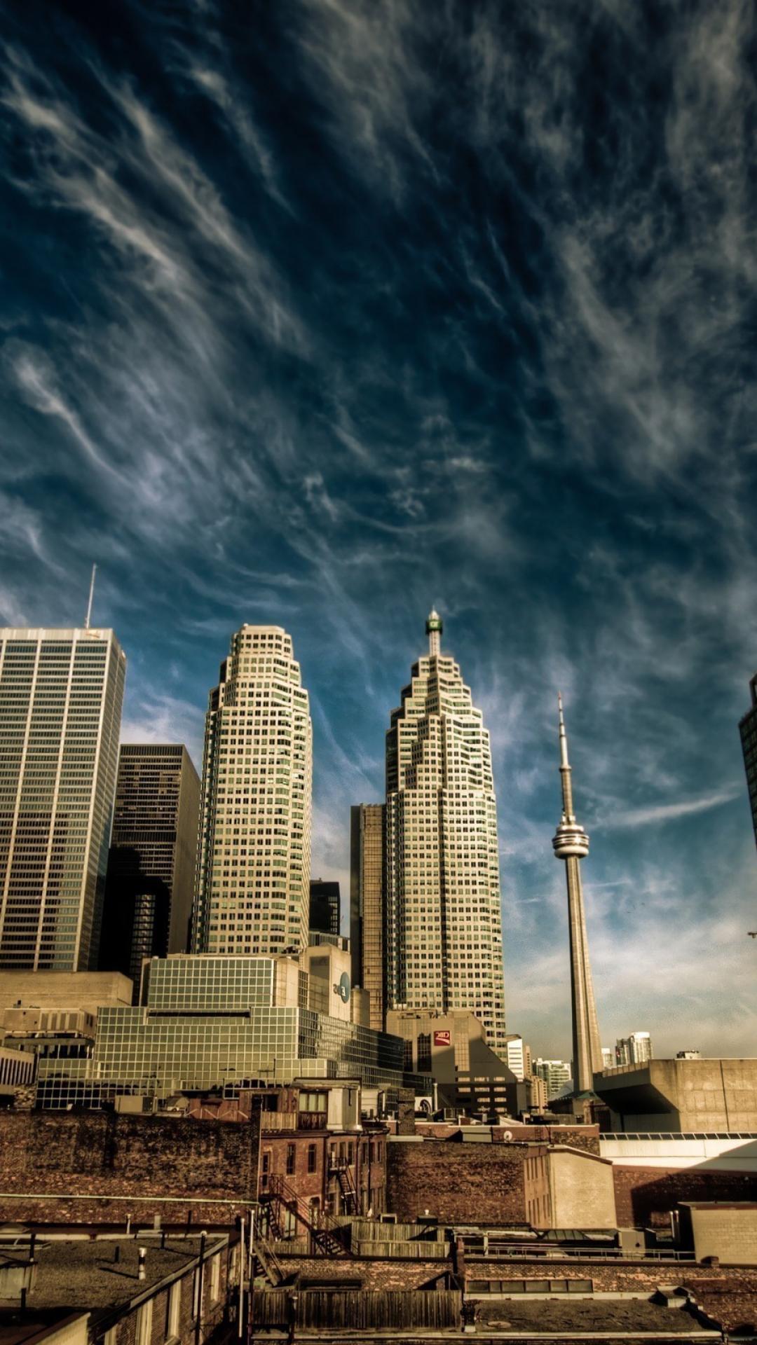 Skyline Toronto CN Tower, 1080x1920 Full HD Verticale, iPhone