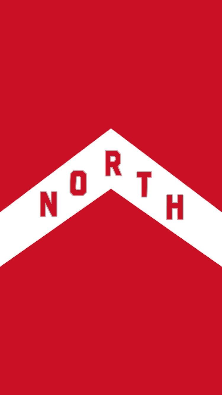 Logo NORTH rosso bianco, 750x1334 Verticale, Mobile