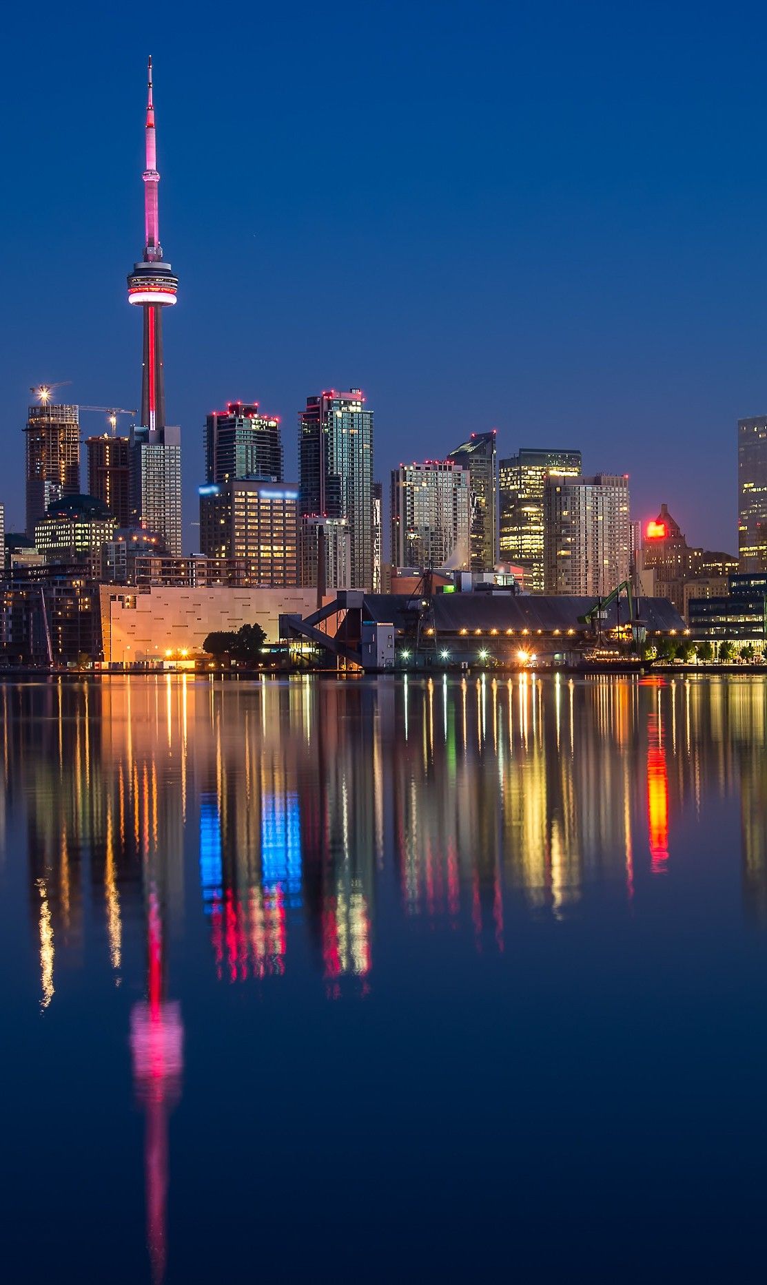 Skyline di Toronto notturno, 1113x1866 Full HD Verticale, Smartphone