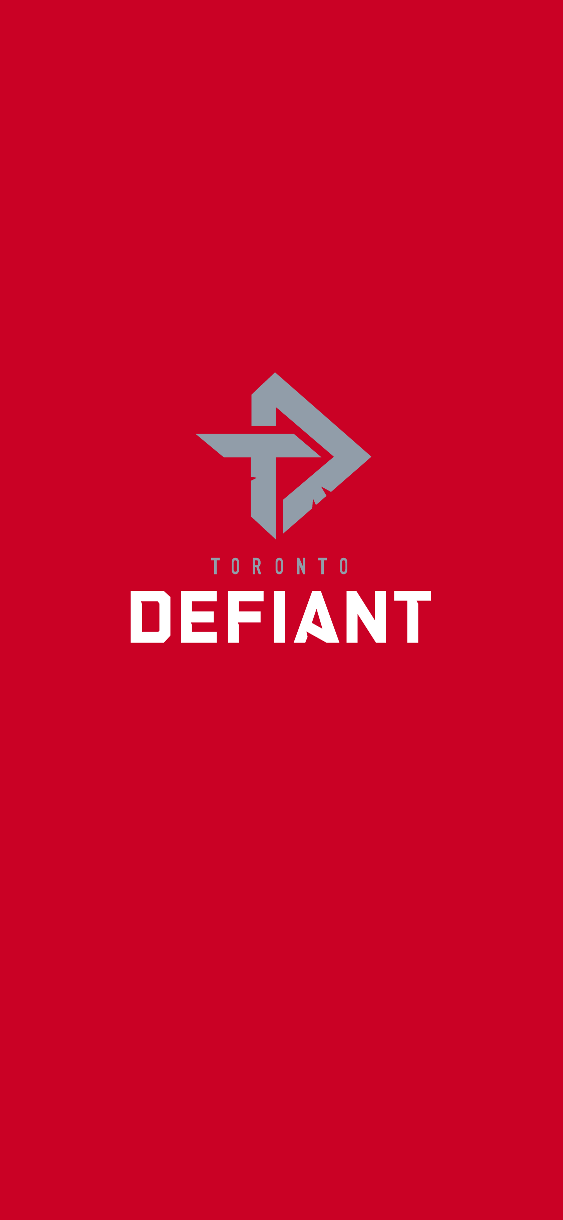 Logo Toronto Defiant rosso, 1125x2436 Verticale, Telefono
