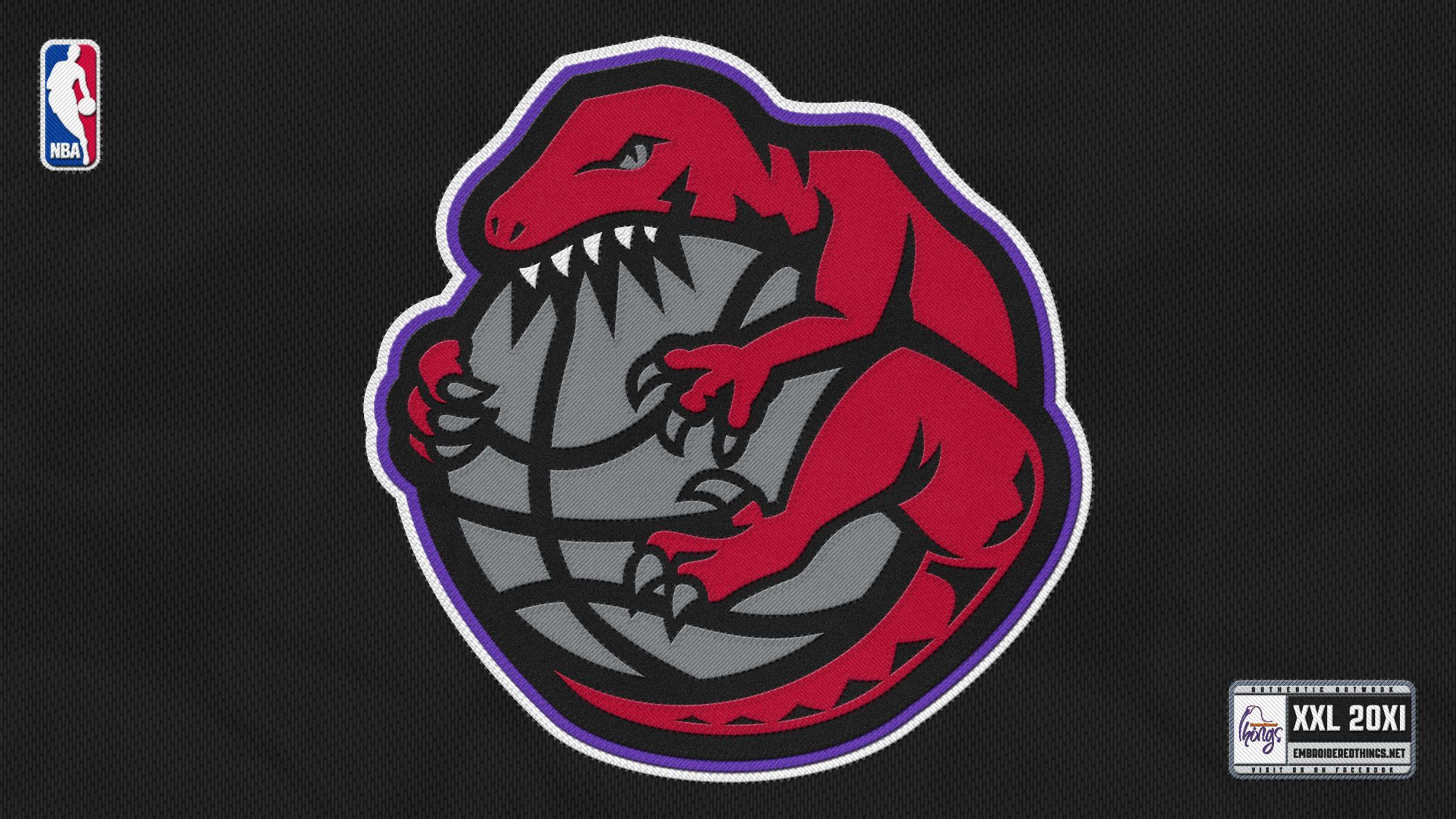 Logo Toronto Raptors dinosauro rosso, 2000x1125 2K, PC