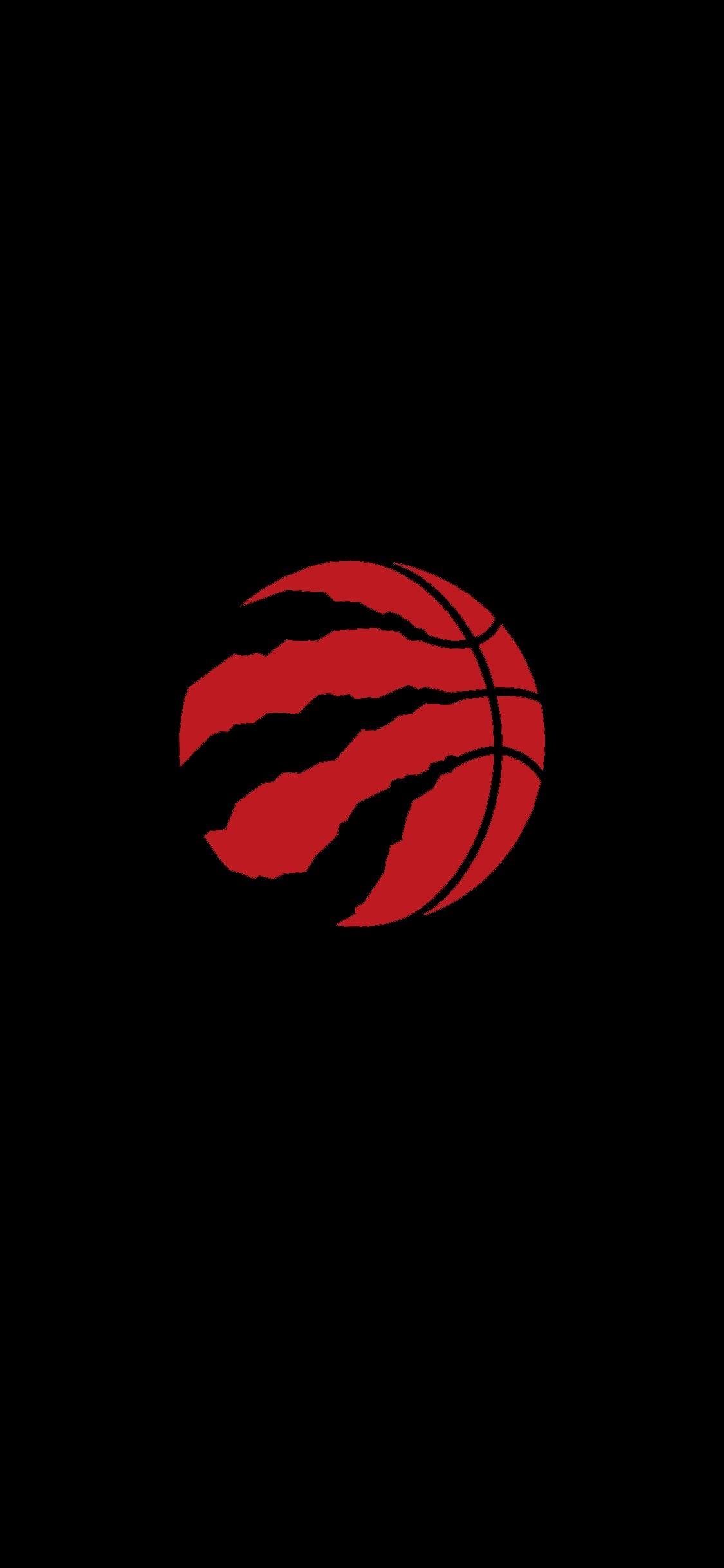 Logo Toronto Raptors, sfondo nero, 1125x2436 Verticale, iPhone
