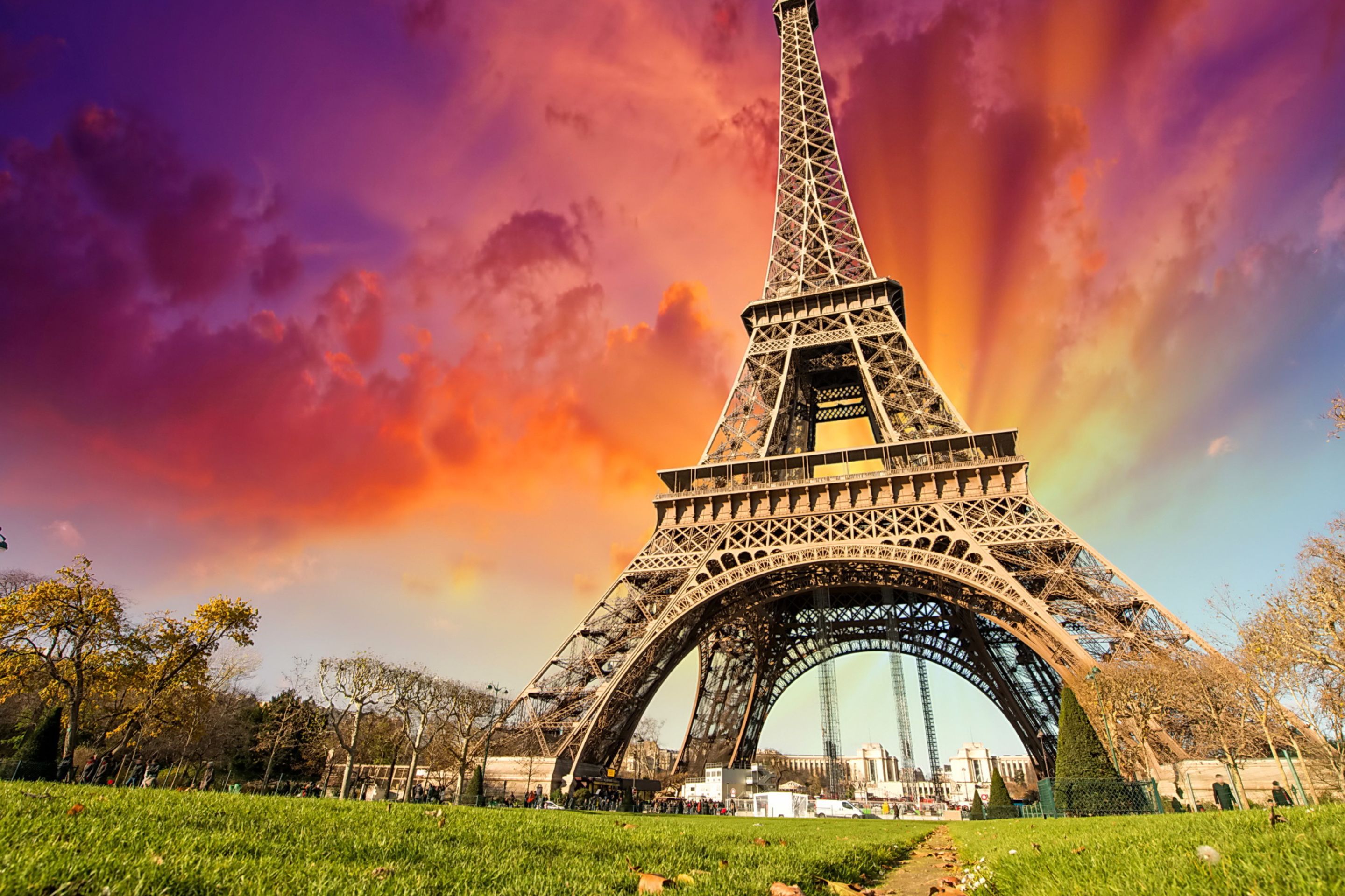 Torre Eiffel tramonto colorato, 2880x1920 2K, PC
