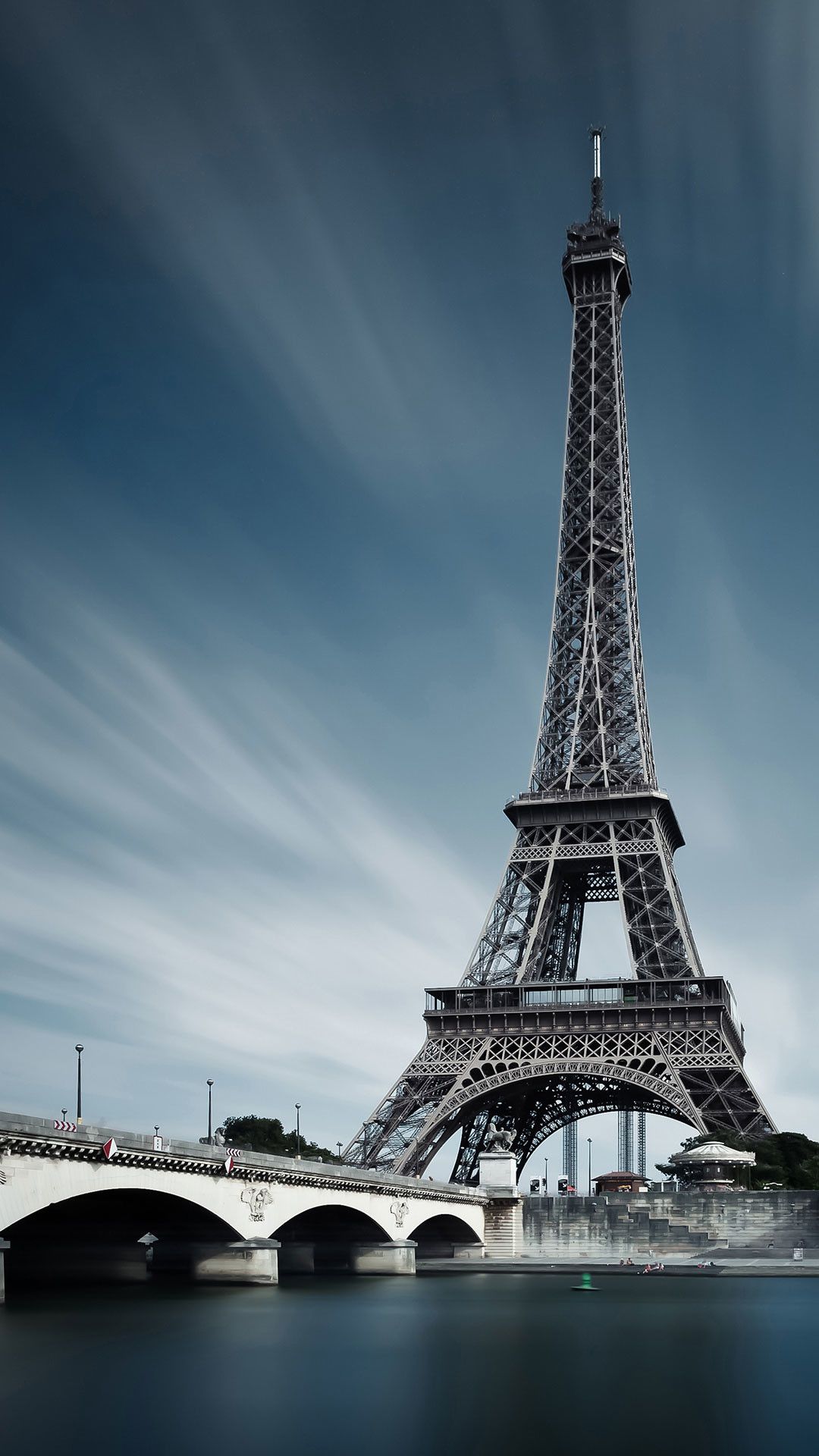 Torre Eiffel con ponte, Parigi, 1080x1920 Verticale, Mobile