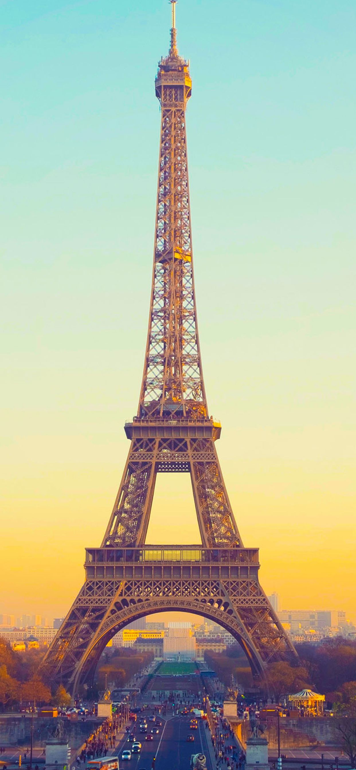 Torre Eiffel al tramonto, 1242x2688 Verticale, Telefono