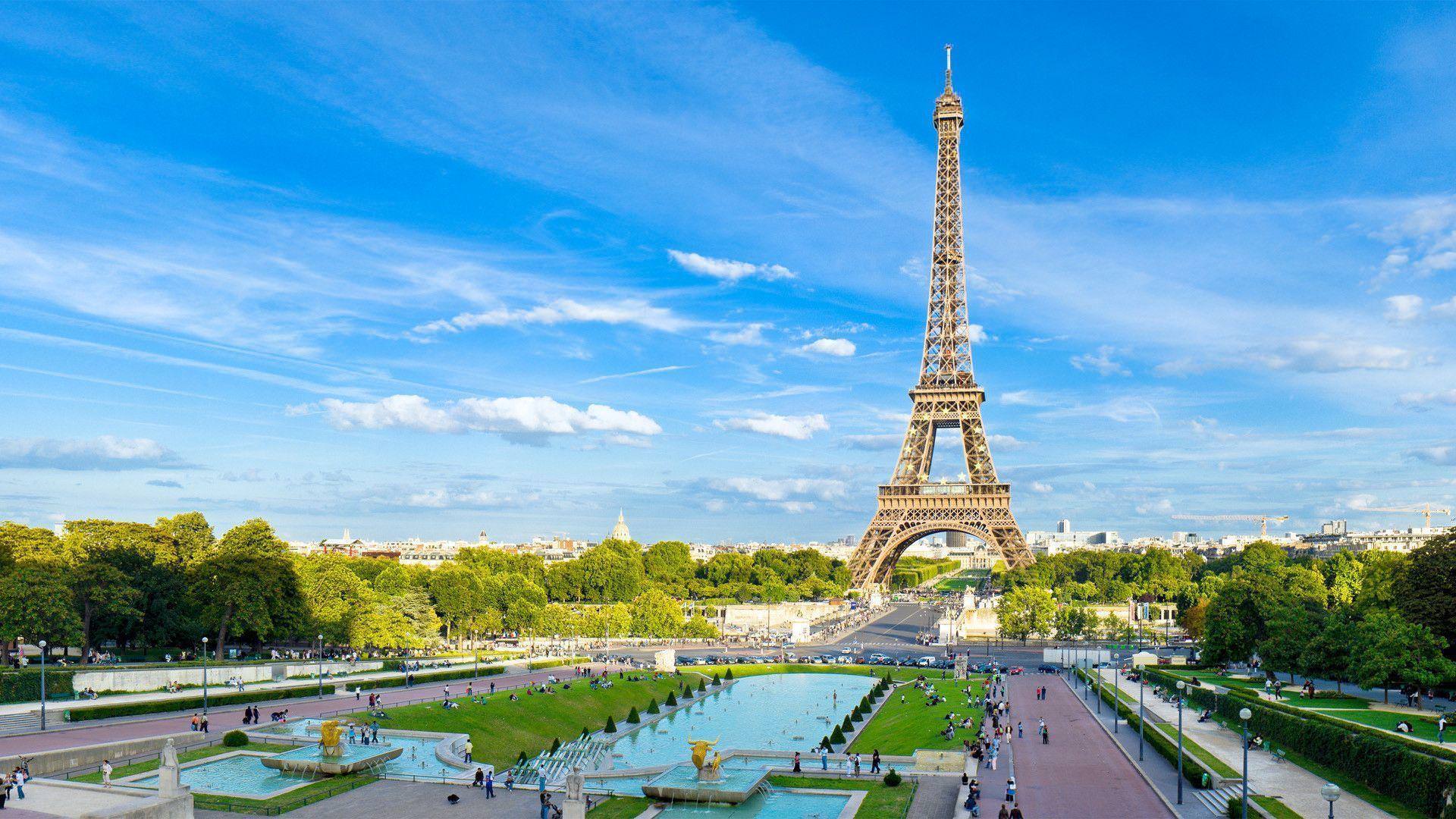 Torre Eiffel giardini Parigi, 1920x1080 1080p, Desktop