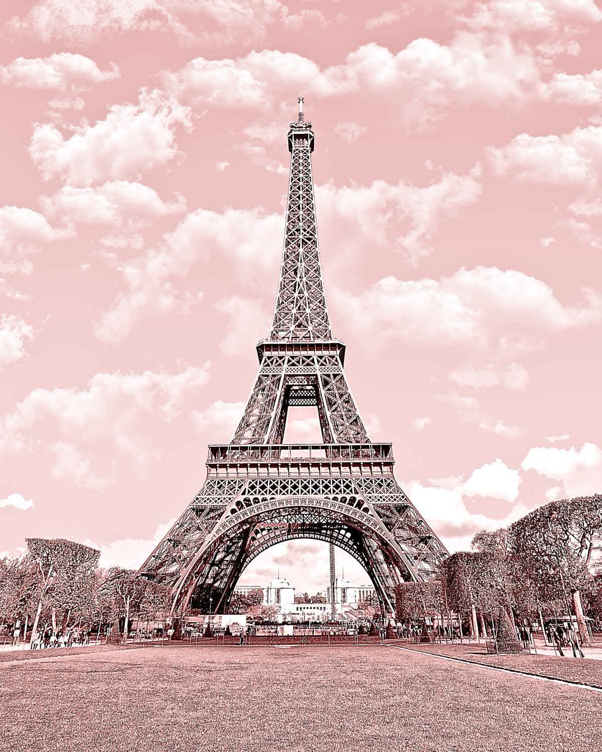 Torre Eiffel tonalità rosa, 1200x1500 Full HD Verticale, iPhone