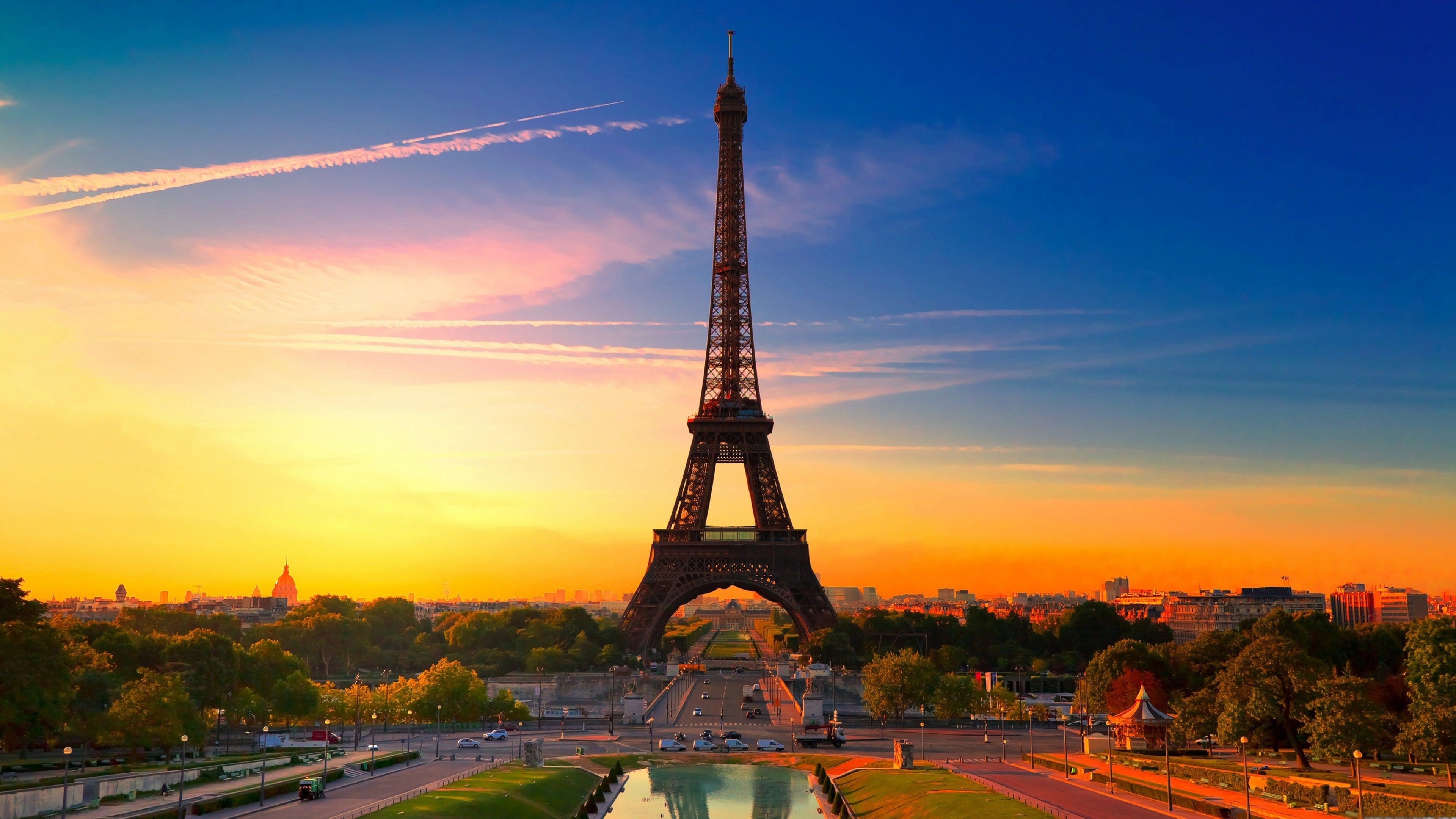 Torre Eiffel al tramonto, 3840x2160 UHD, Monitor 4K