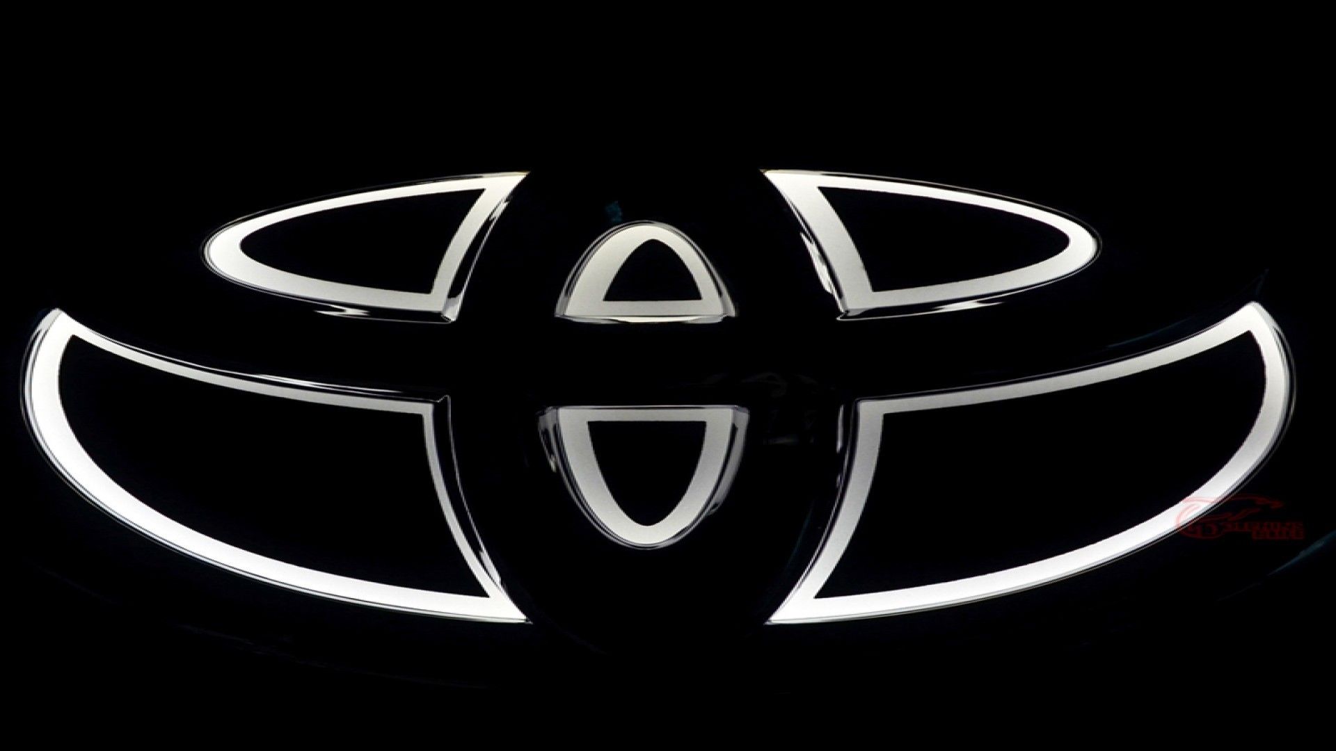 Logo Toyota nero volante, 1920x1080 1080p, Laptop