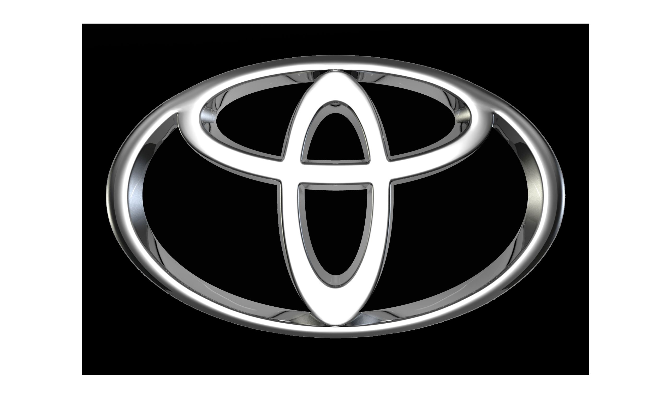 Logo Toyota nero, 1024x768 HD, Laptop