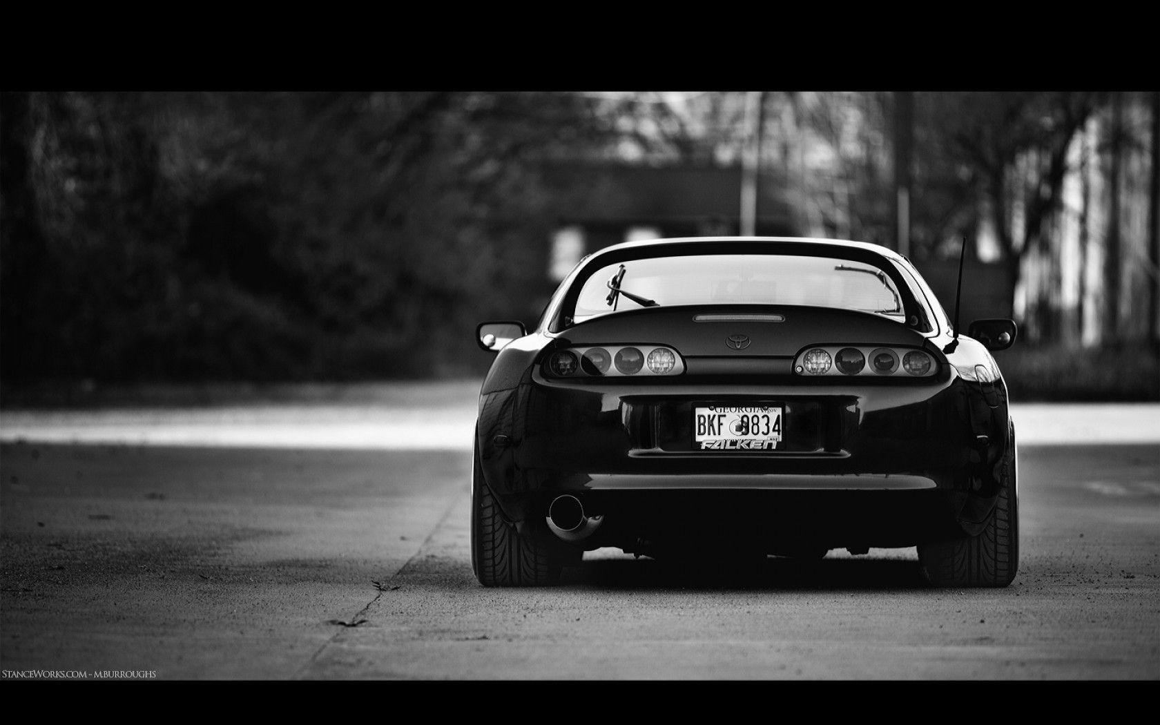 Toyota Supra nera, sei cilindri, 1920x1080 1080p, PC