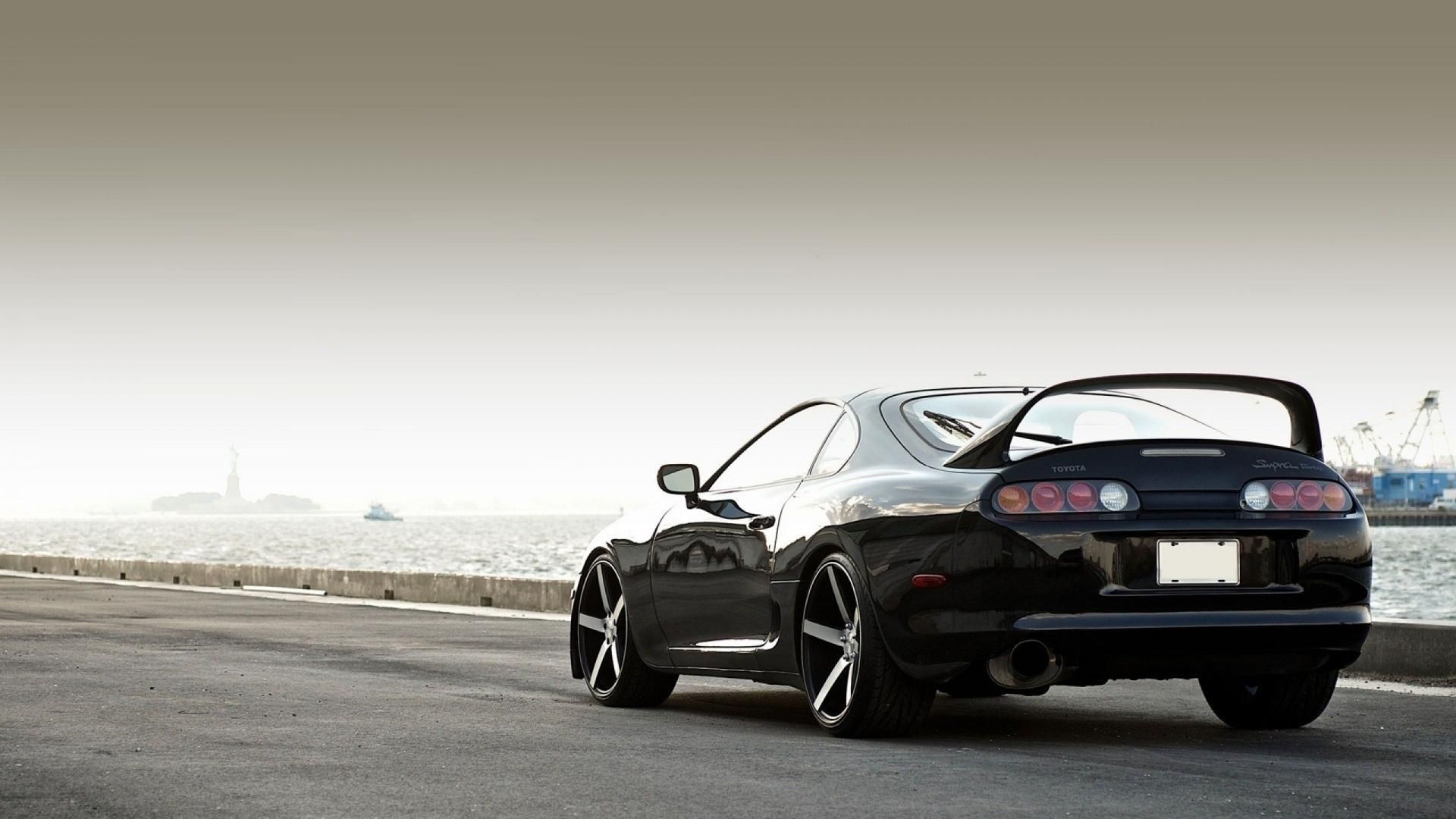 Toyota Supra nera, sportiva giapponese, 1600x1066 900p, Desktop