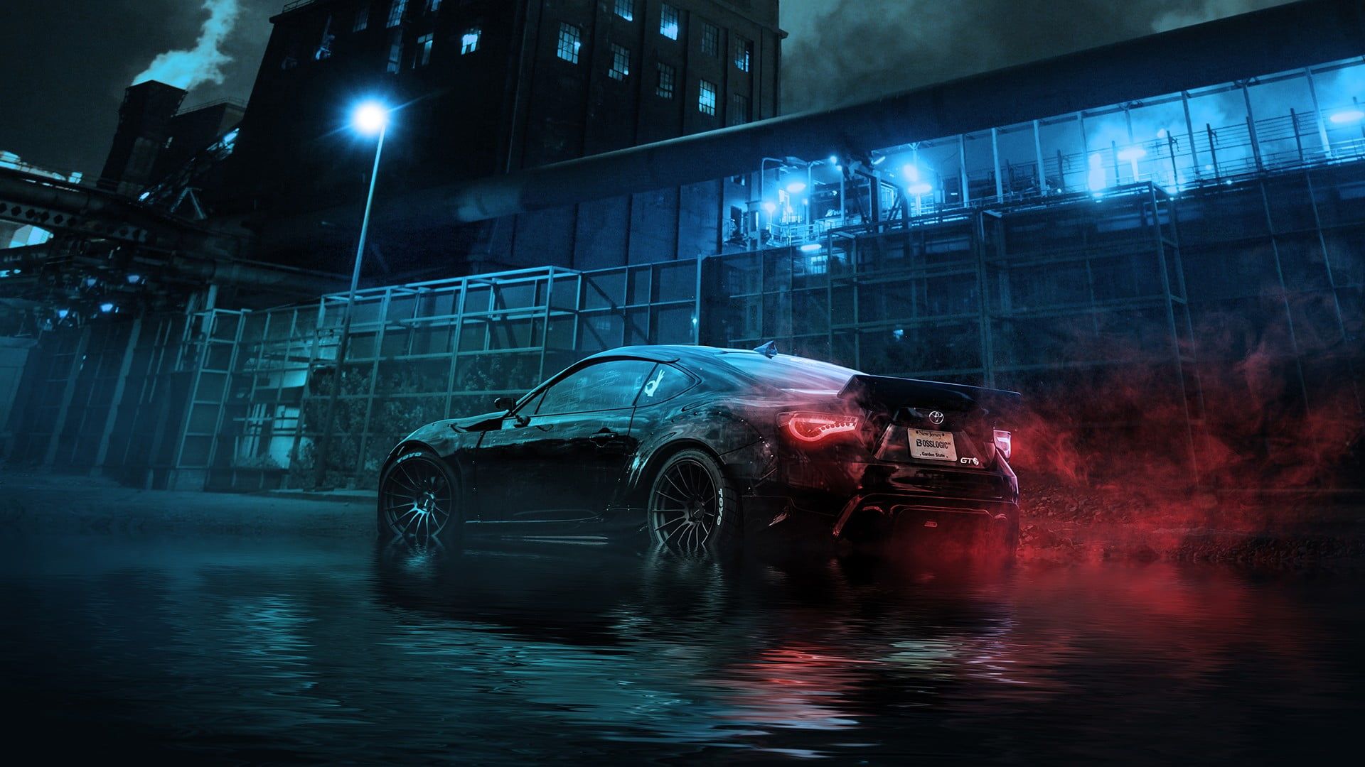 Logo Toyota argento sfondo nero, 1920x1080 1080p, Desktop