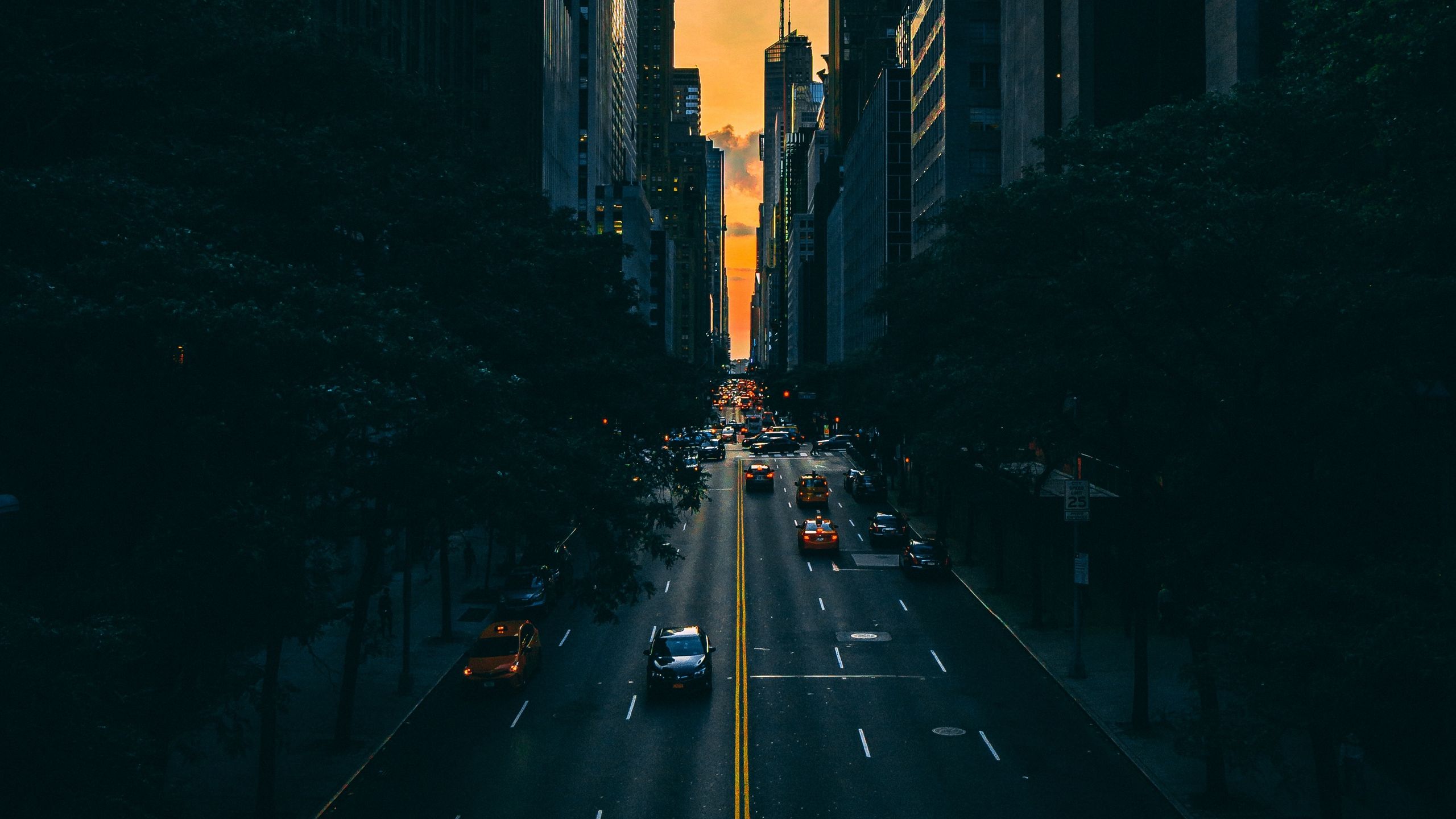 Traffico strada Manhattan New York, 2560x1440 QHD, Monitor Gaming