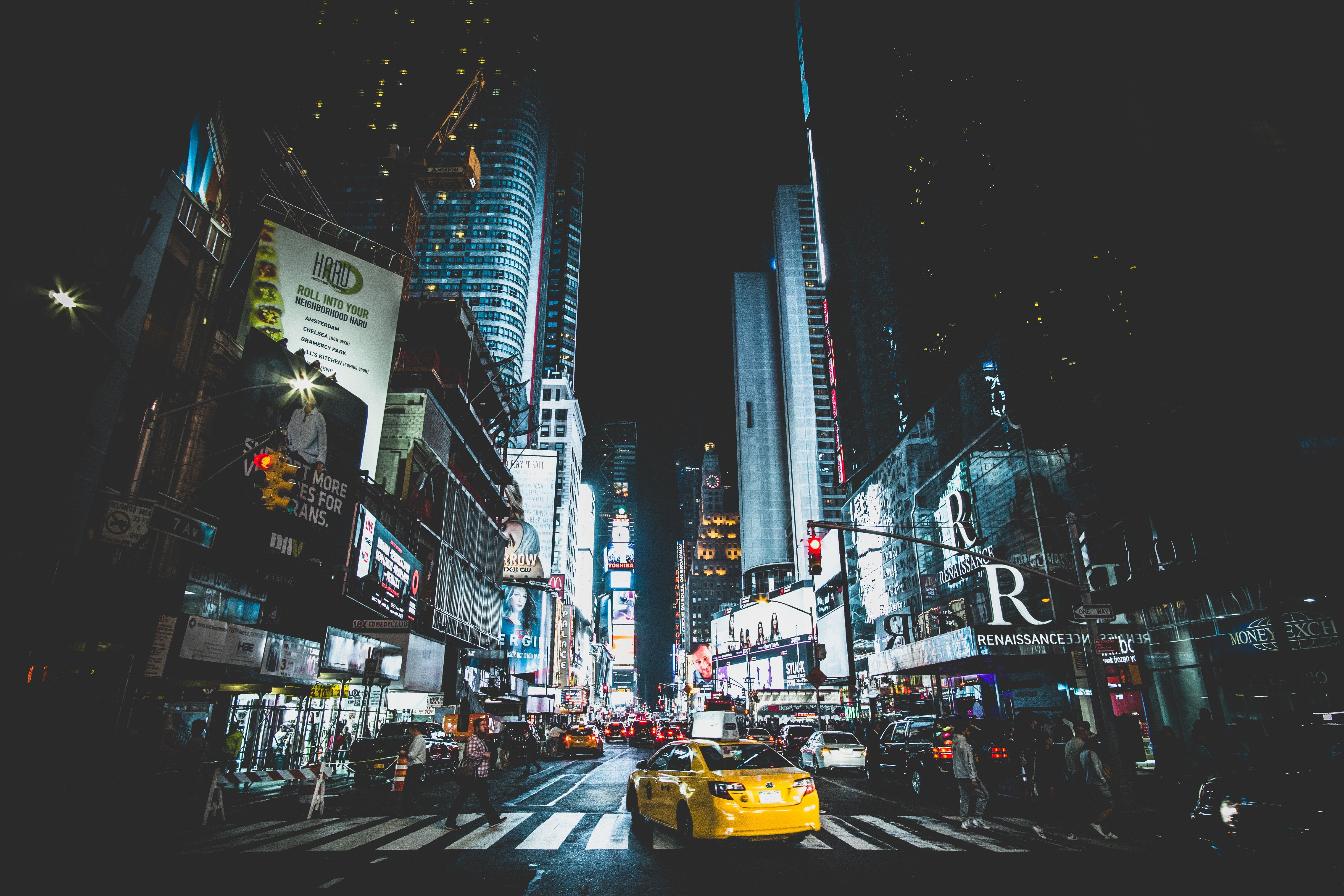 Strada notturna New York City, 5886x3924 UHD, PC 4K