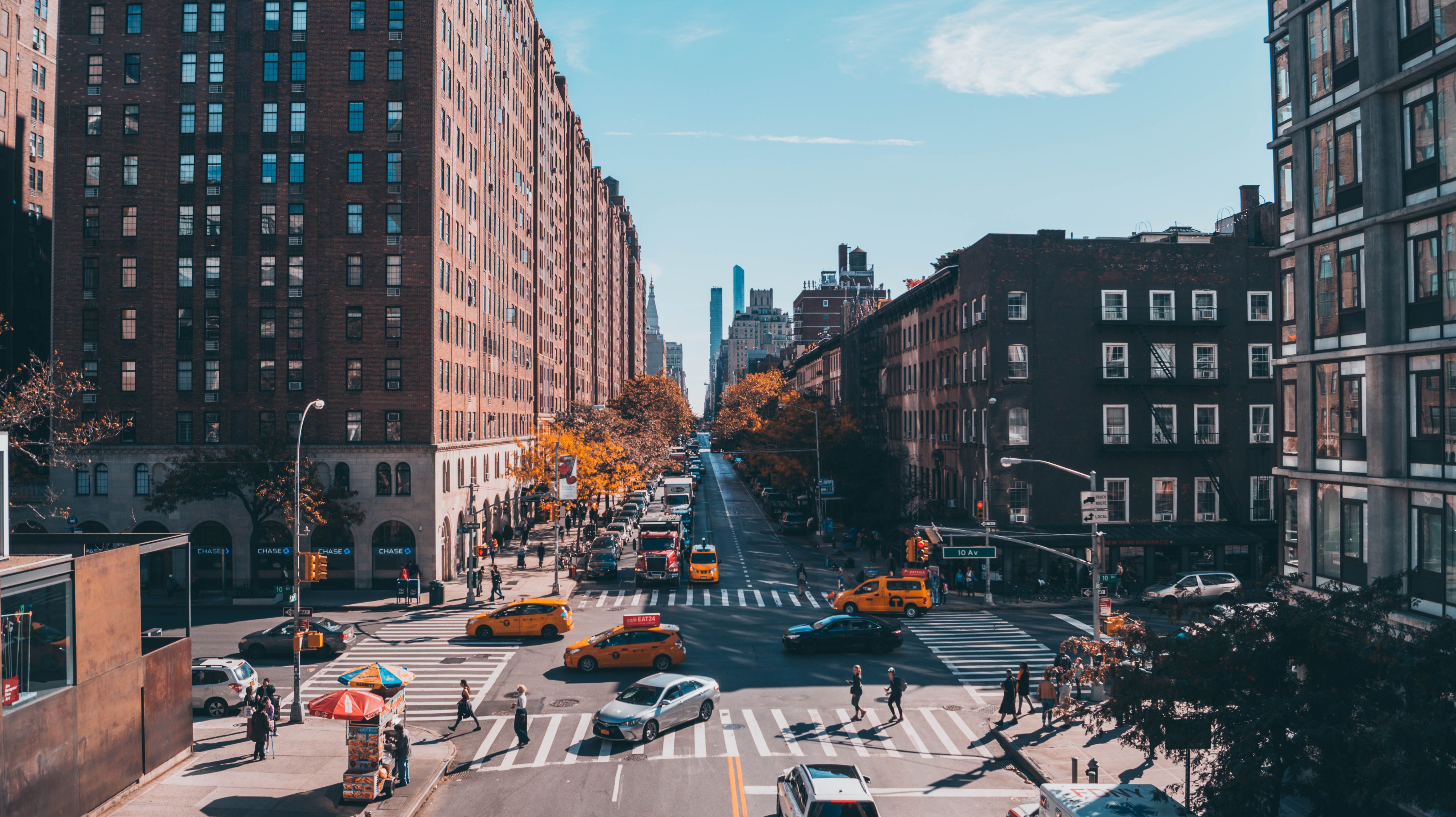 Strada trafficata New York City, 5456x3064 4K, Desktop 4K