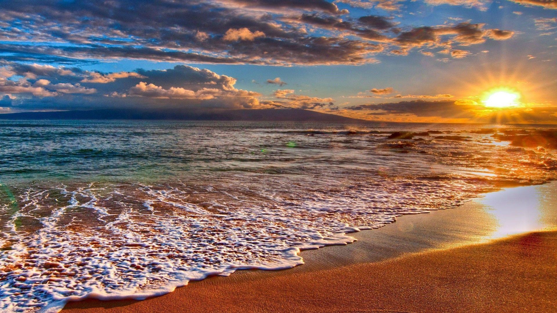 Tramonto sulla spiaggia oceano, 2560x1600 2K+, Laptop