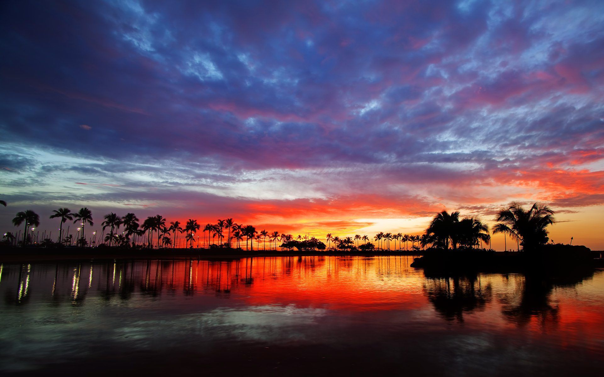 Tramonto rosso sul mare, 2560x1600 WQXGA, MacBook Pro
