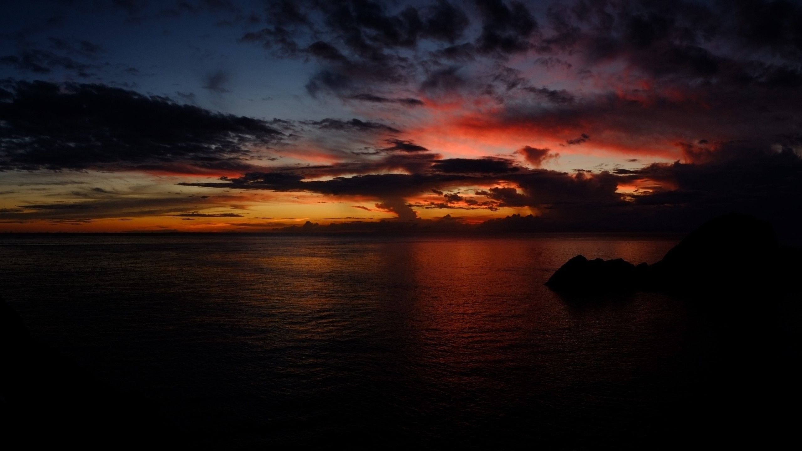Spiaggia tramonto viola blu, 1920x1200 WUXGA, PC Desktop