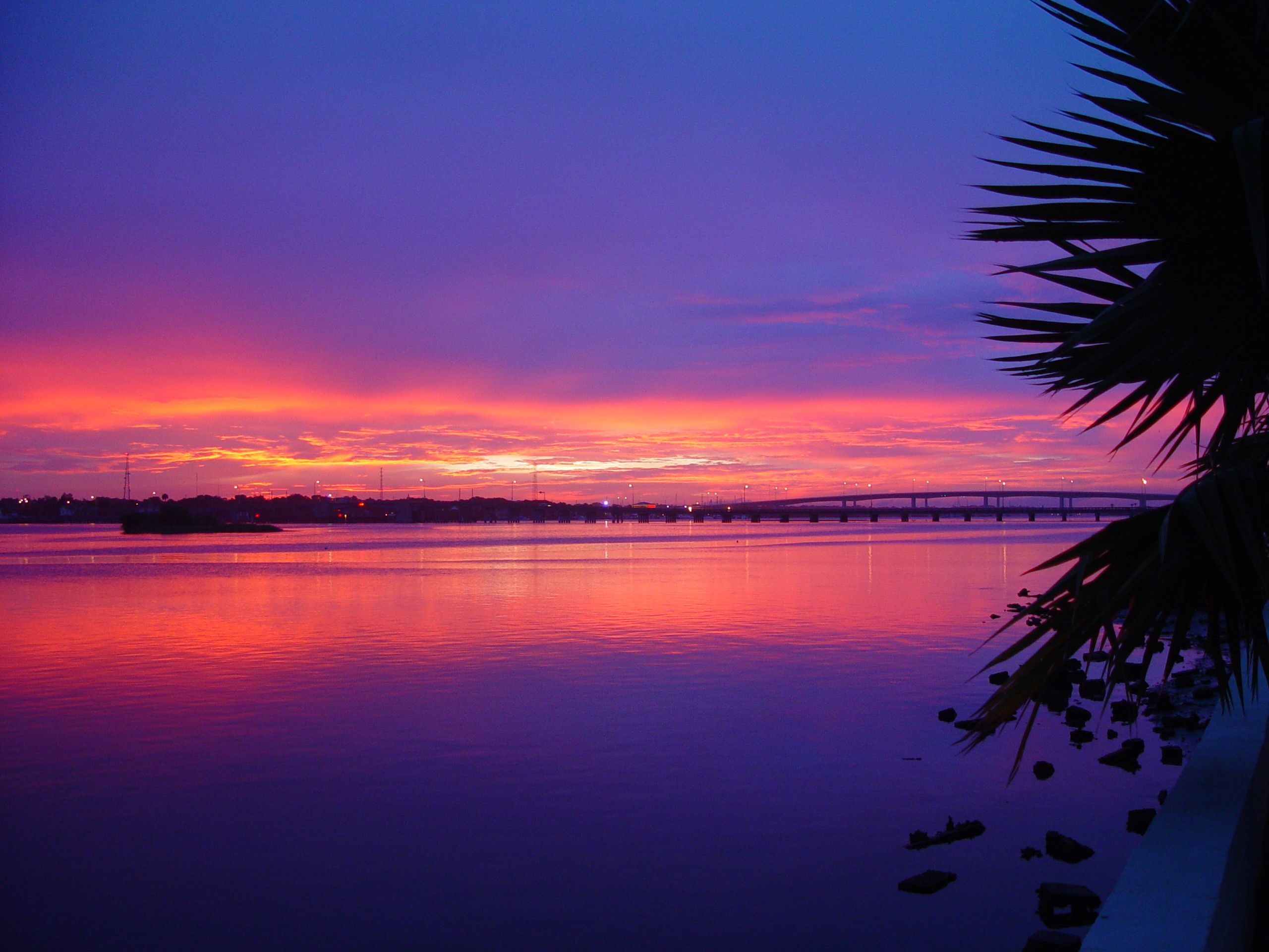 Tramonto sul mare, nuvole rosse, 2560x1440 QHD, Laptop