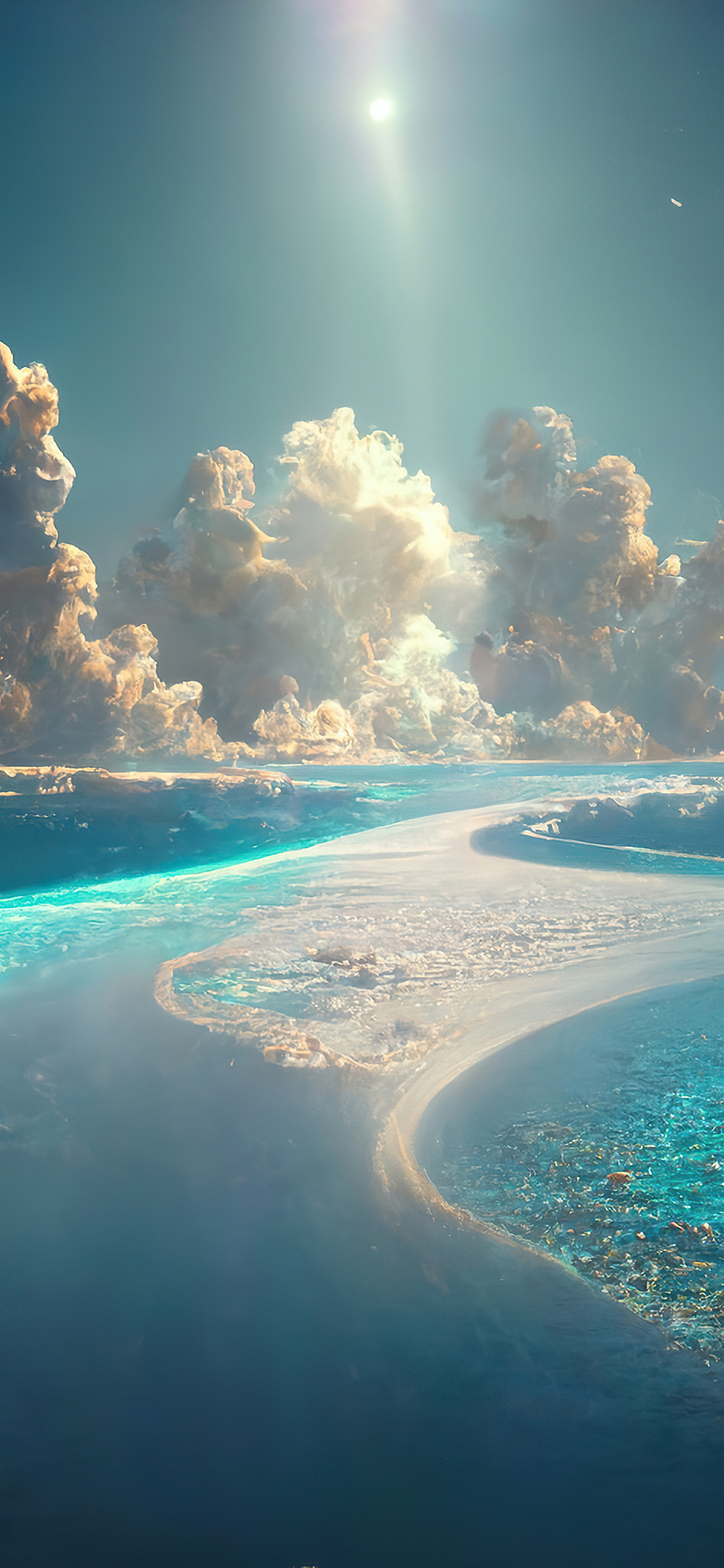 Atollo tropicale acqua turchese, 1125x2436 Full HD Verticale, iPhone
