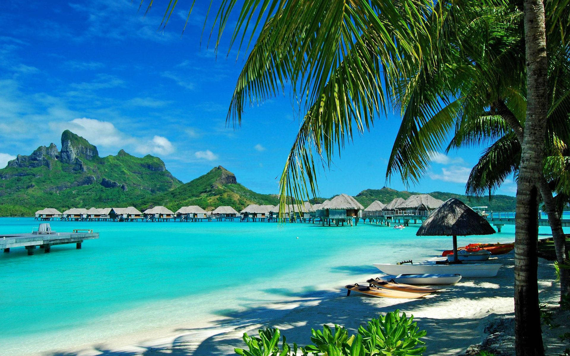 Bora Bora bungalow su palafitte, 1920x1200 Full HD+ WUXGA, Desktop