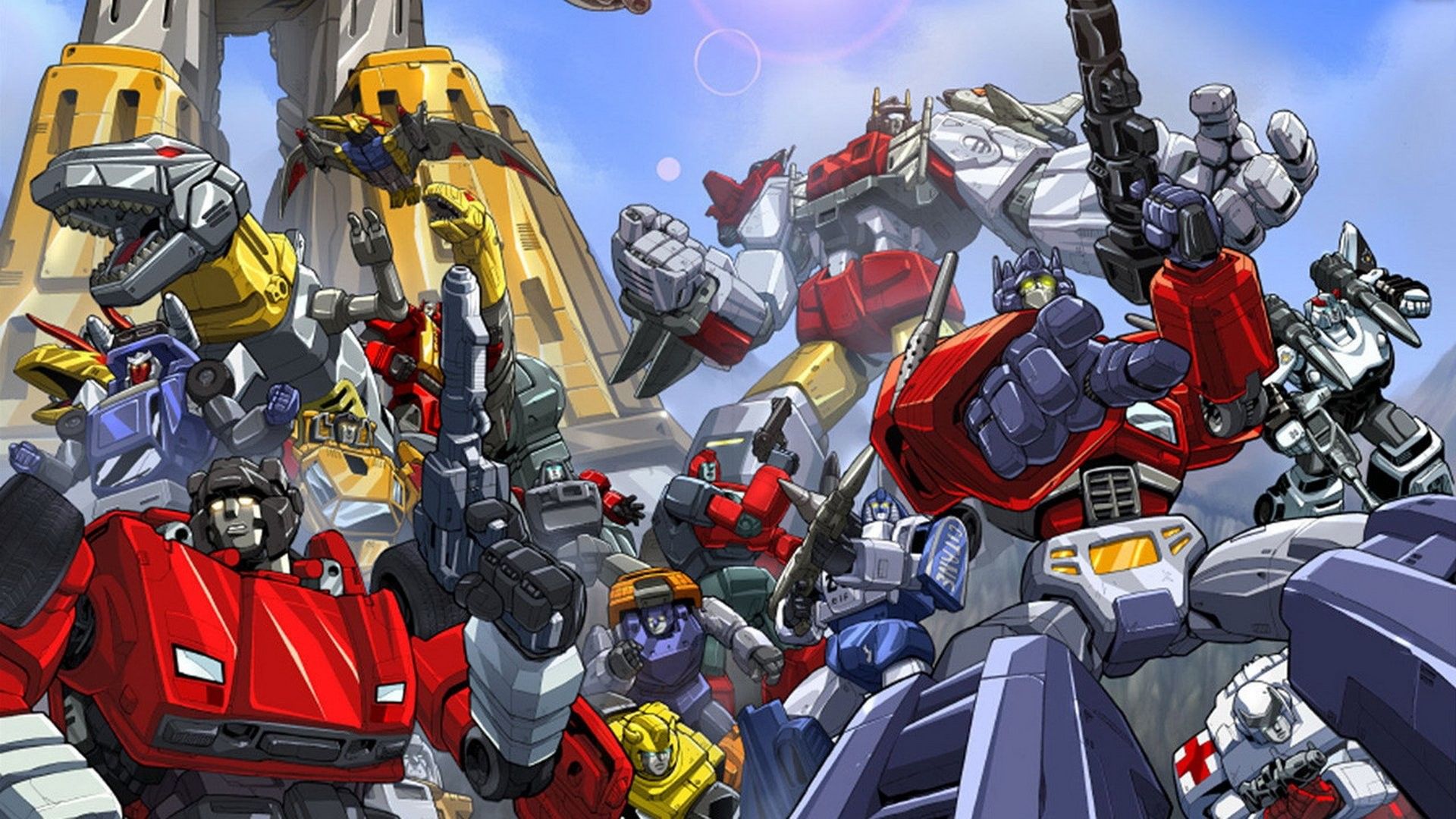 Gruppo robot Transformers G1, 1920x1080 Full HD, Desktop