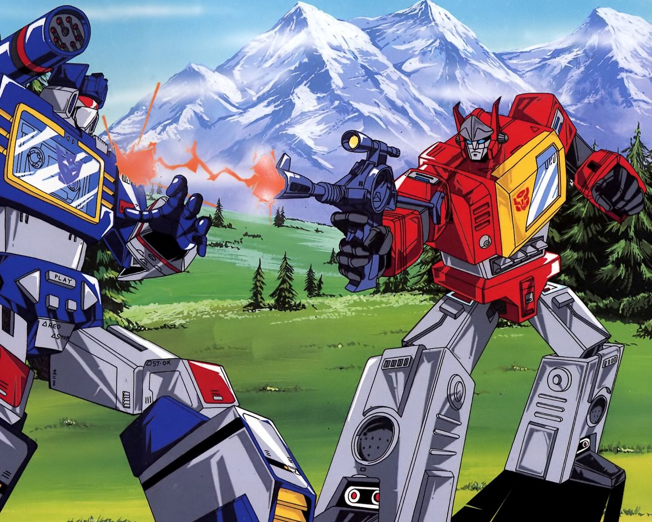 Blaster e Soundwave Transformers G1, 1280x1024 720p, PC