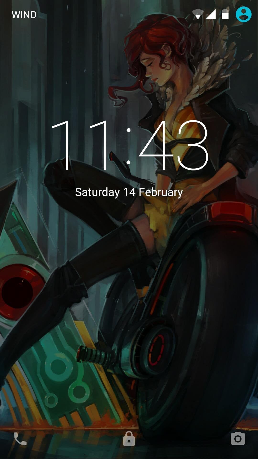 Personaggio Red, Transistor game, 1080x1920 Verticale, Telefono