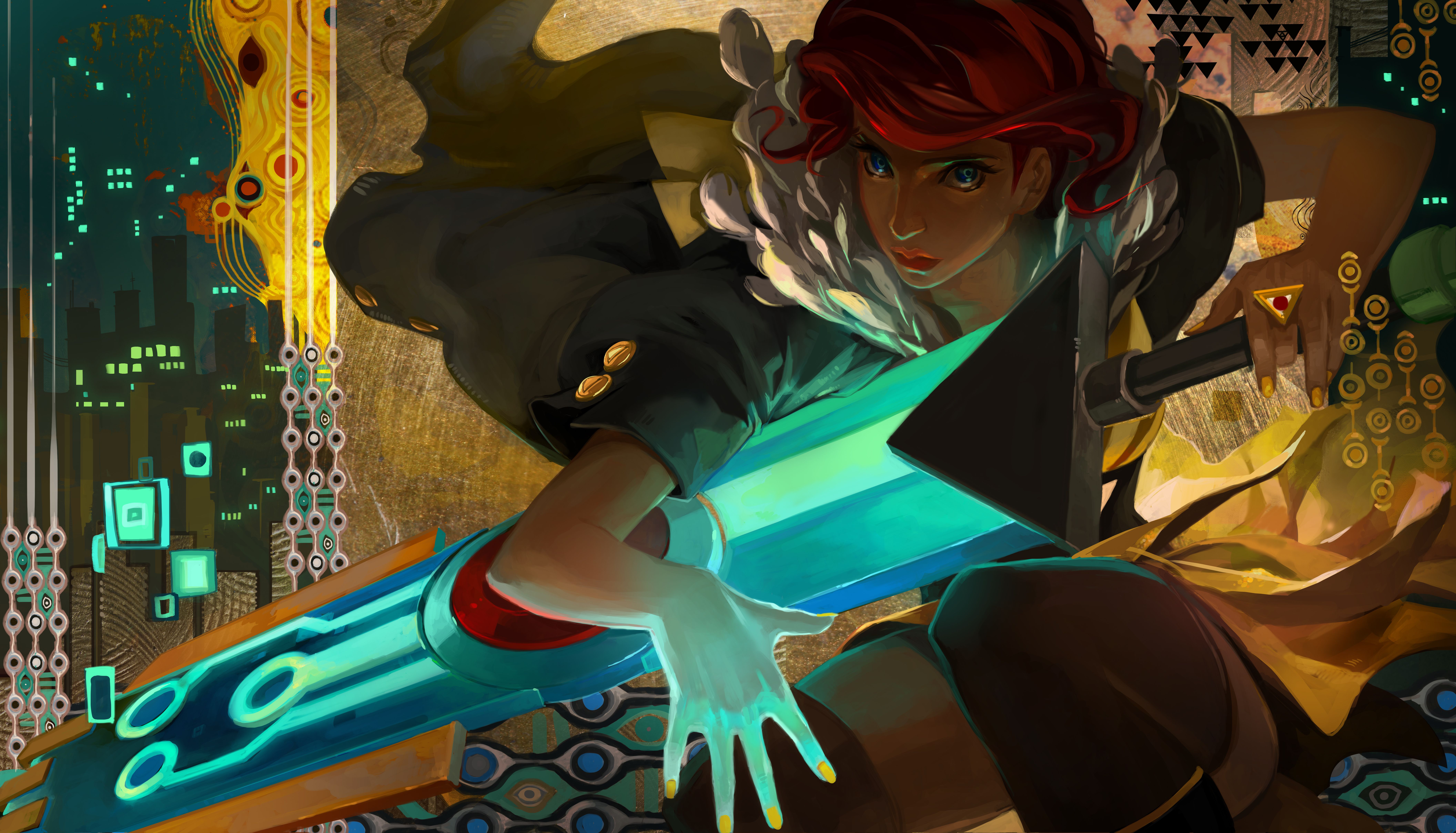 Red, personaggio videogioco Transistor, 8448x4832 4K Ultra HD, Monitor 4K