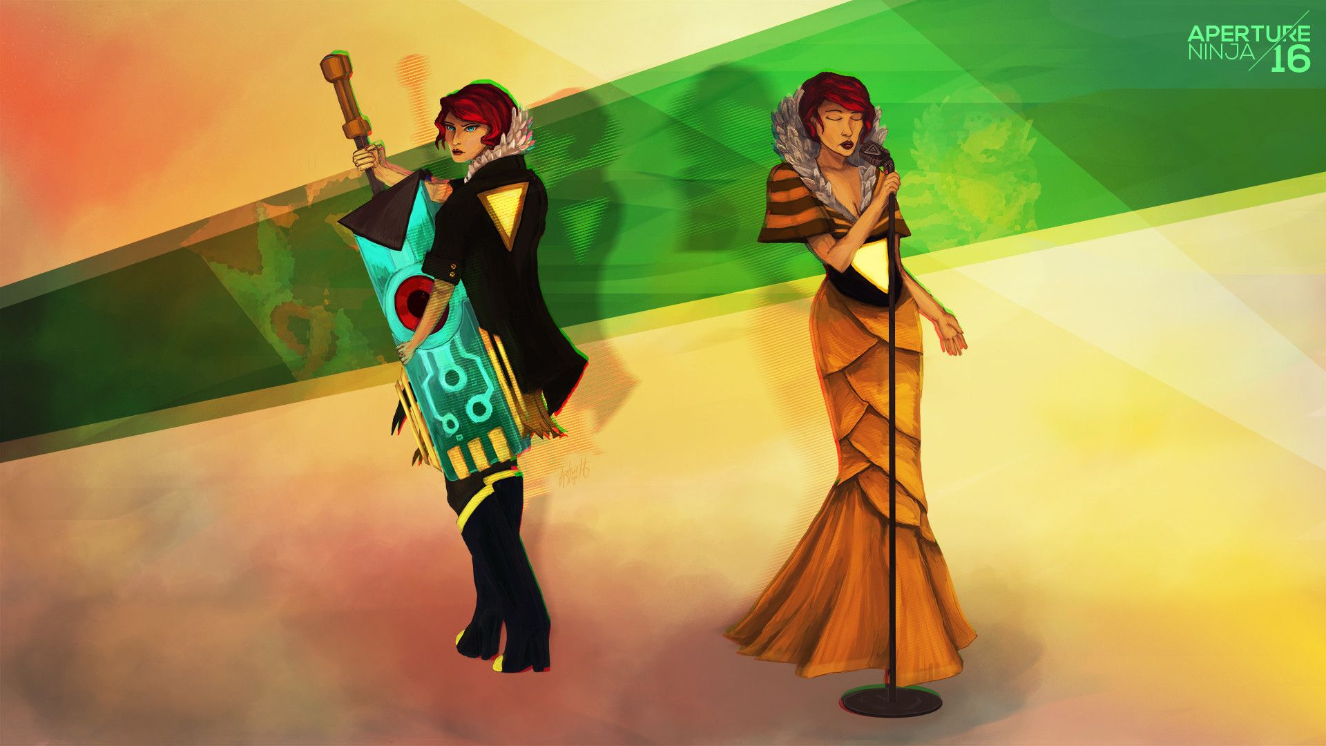 Red Transistor, personaggi con spada, 1920x1080 1080p, PC