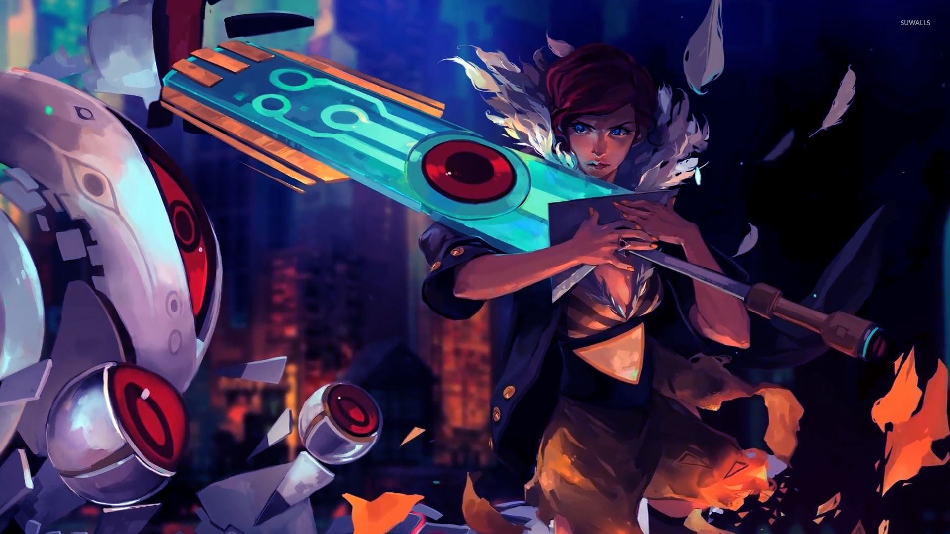 Transistor gioco, Red con spada, 1920x1080 Full HD, Laptop