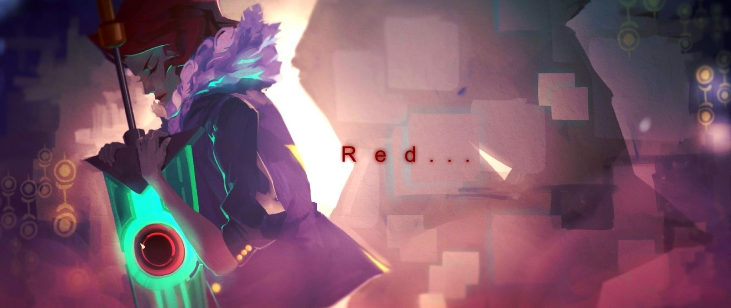 Red personaggio Transistor gioco, 2560x1080 Panoramico, Dual Screen