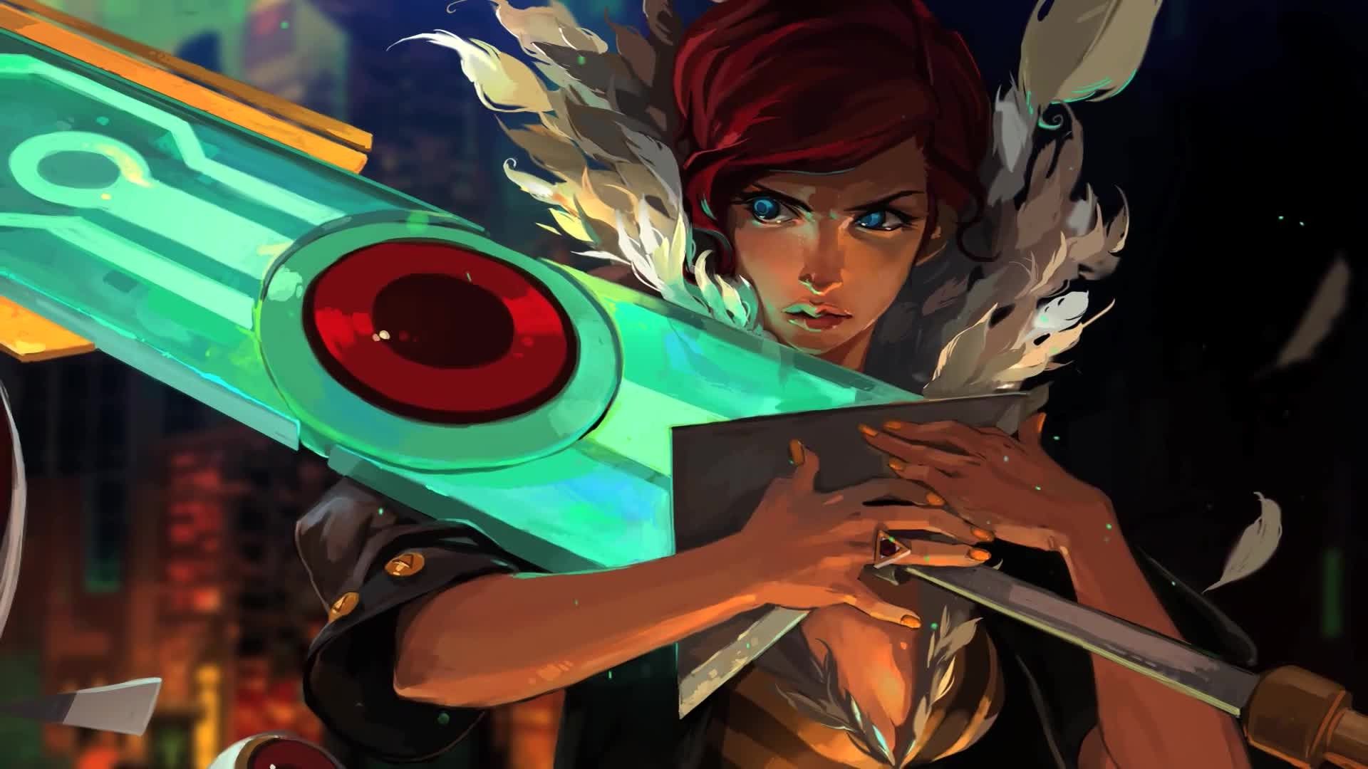 Red con spada Transistor, 1920x1080 Full HD 1080p, PC Desktop