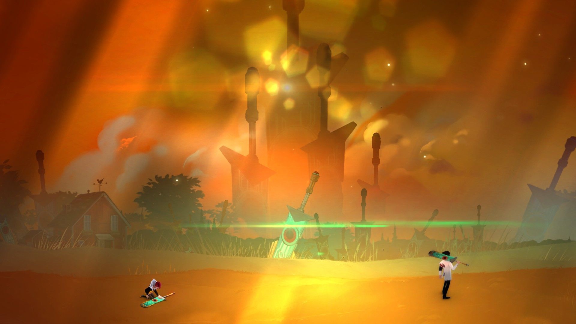 Transistor gioco scena arancione, 1920x1080 Full HD 1080p, Desktop